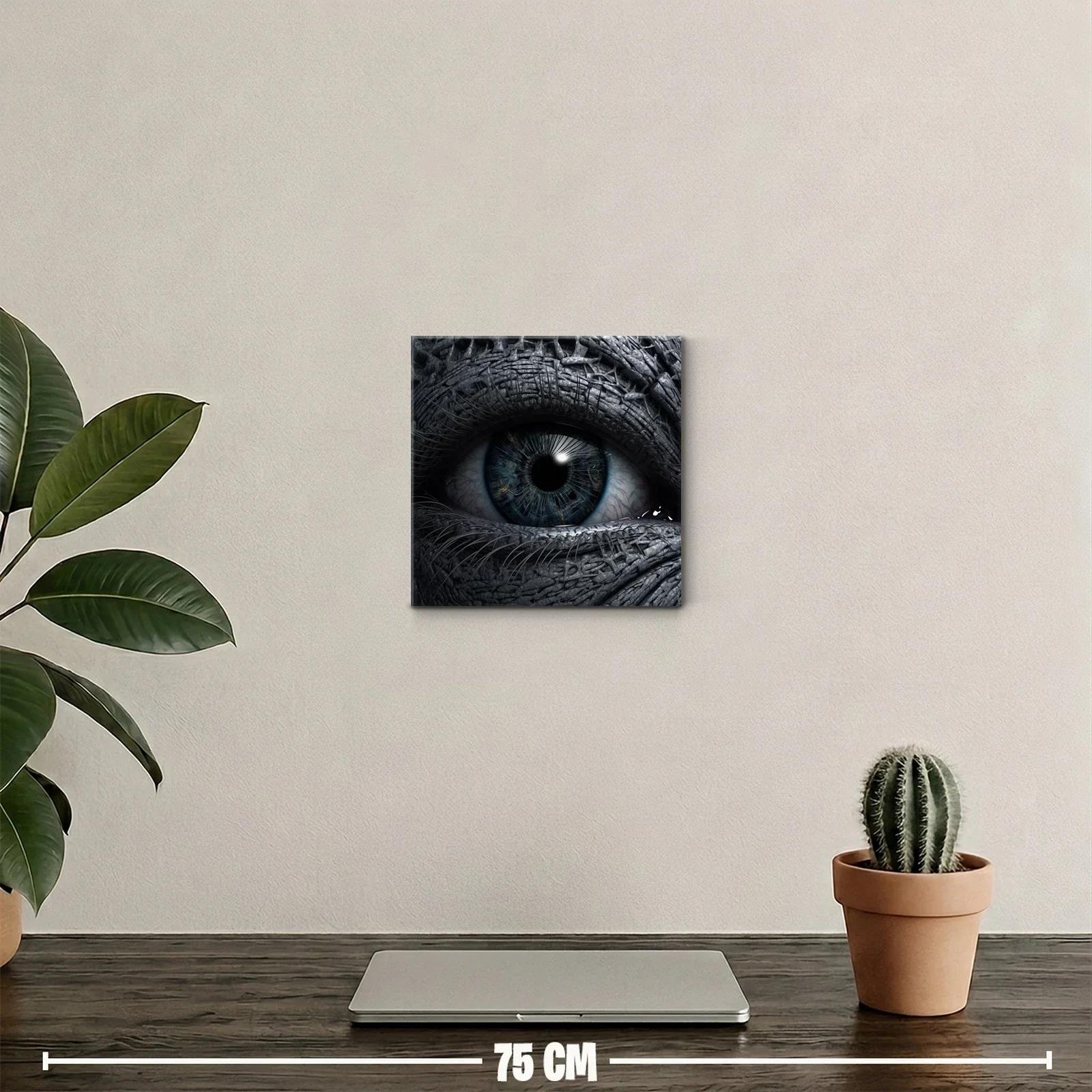 Ojo detallado con texturas metálicas en tonos oscuros — miniatura 2