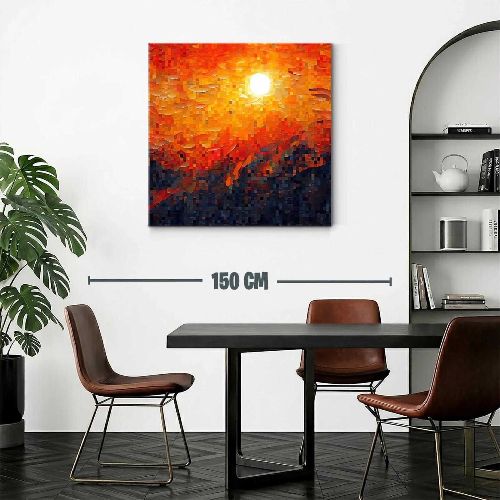 Atardecer vibrante con mosaico de tonos cálidos y fríos — miniatura 2