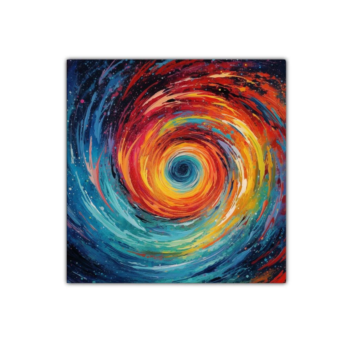 Torbellino de colores intensos y energía vibrante
