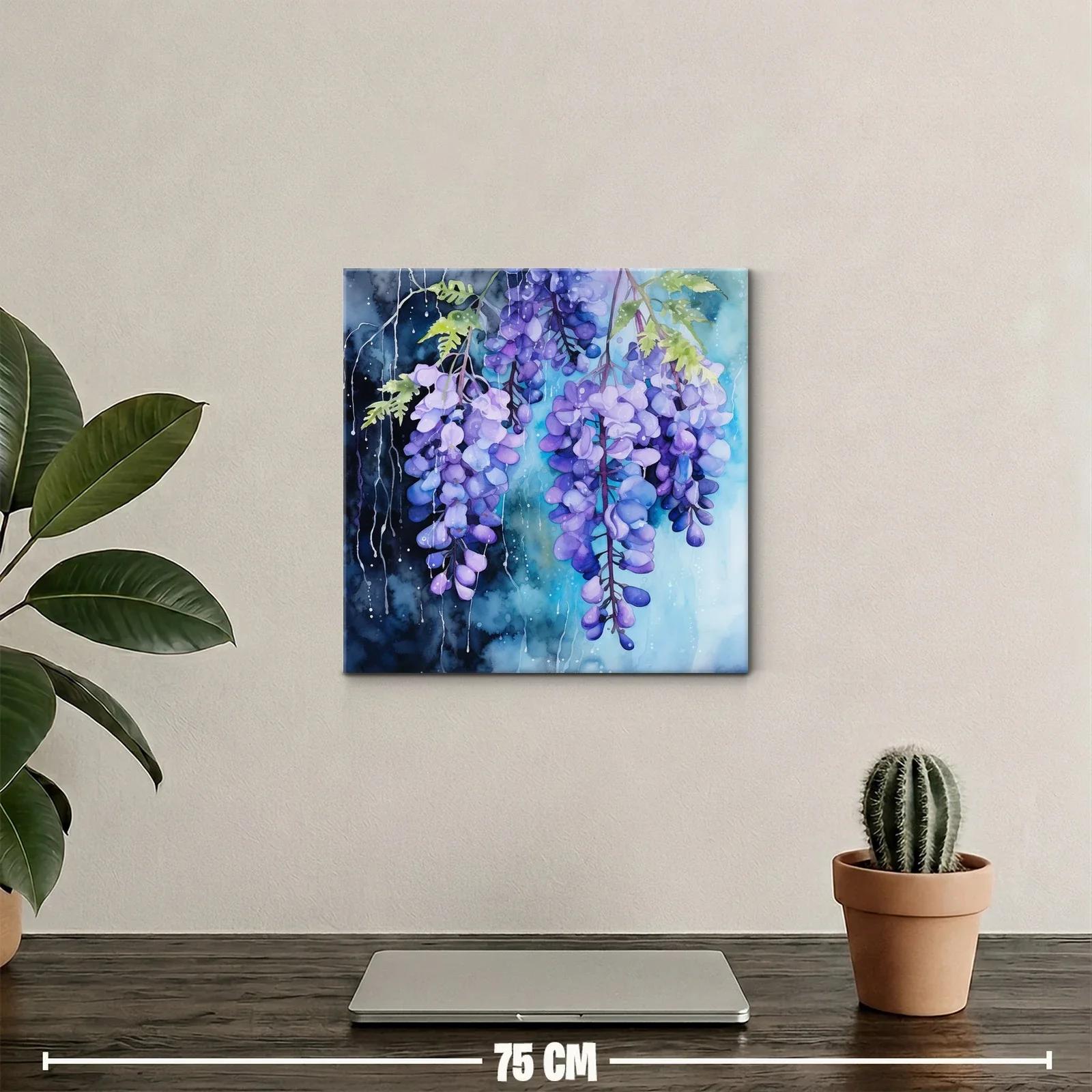 Flores de glicinia en tonos violetas y azules — miniatura 2