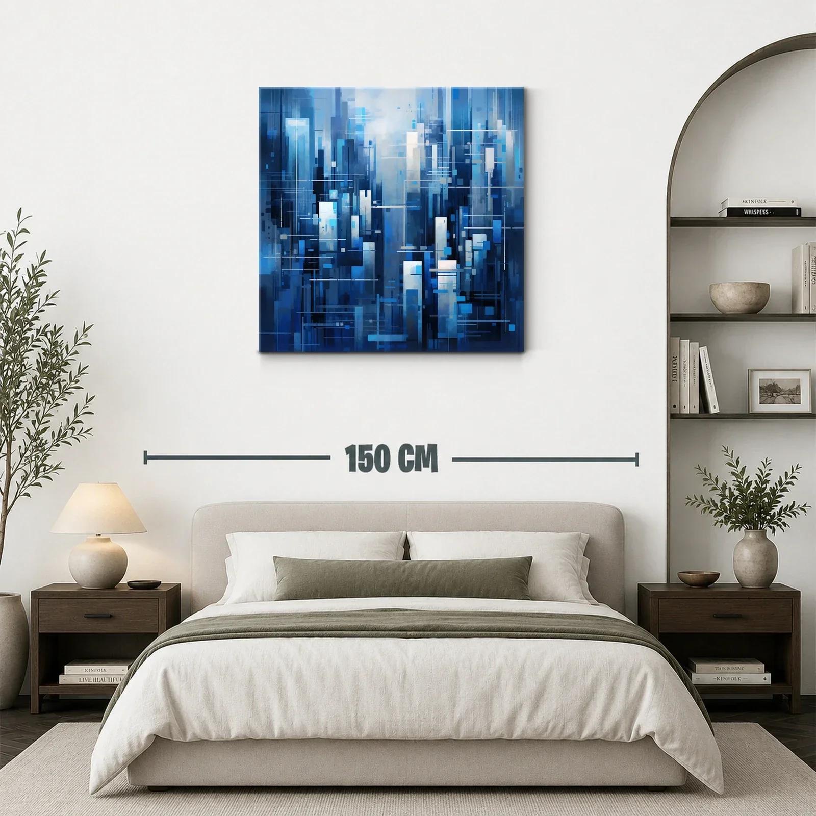 Composición abstracta en tonos azules y blancos — miniatura 3