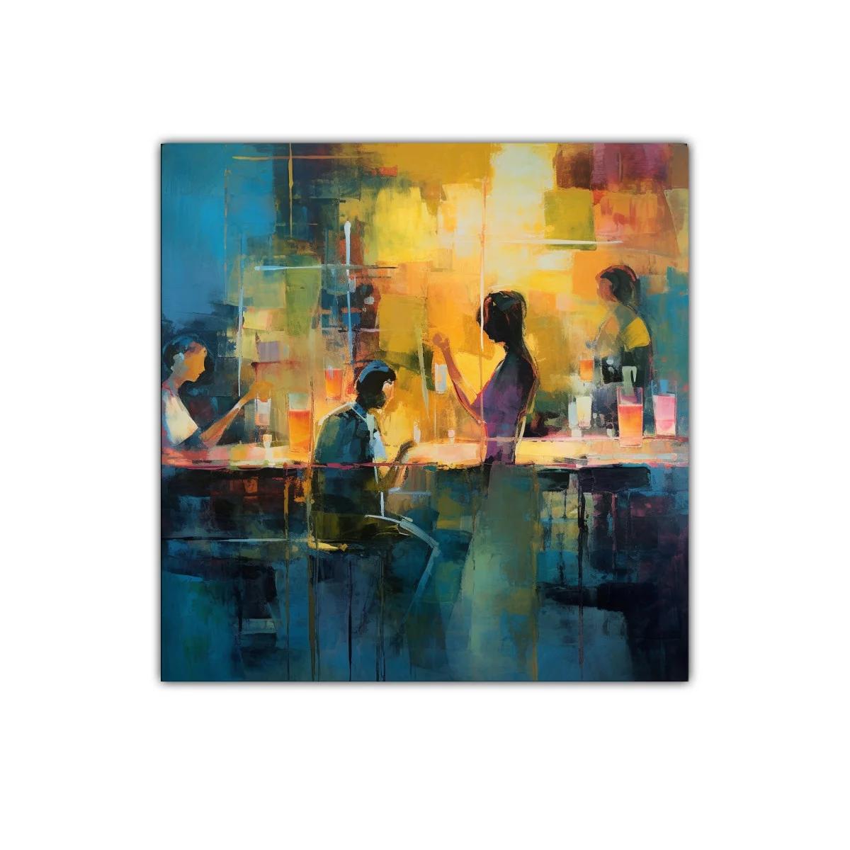 Encuentro íntimo con luces y sombras vibrantes — imagen principal