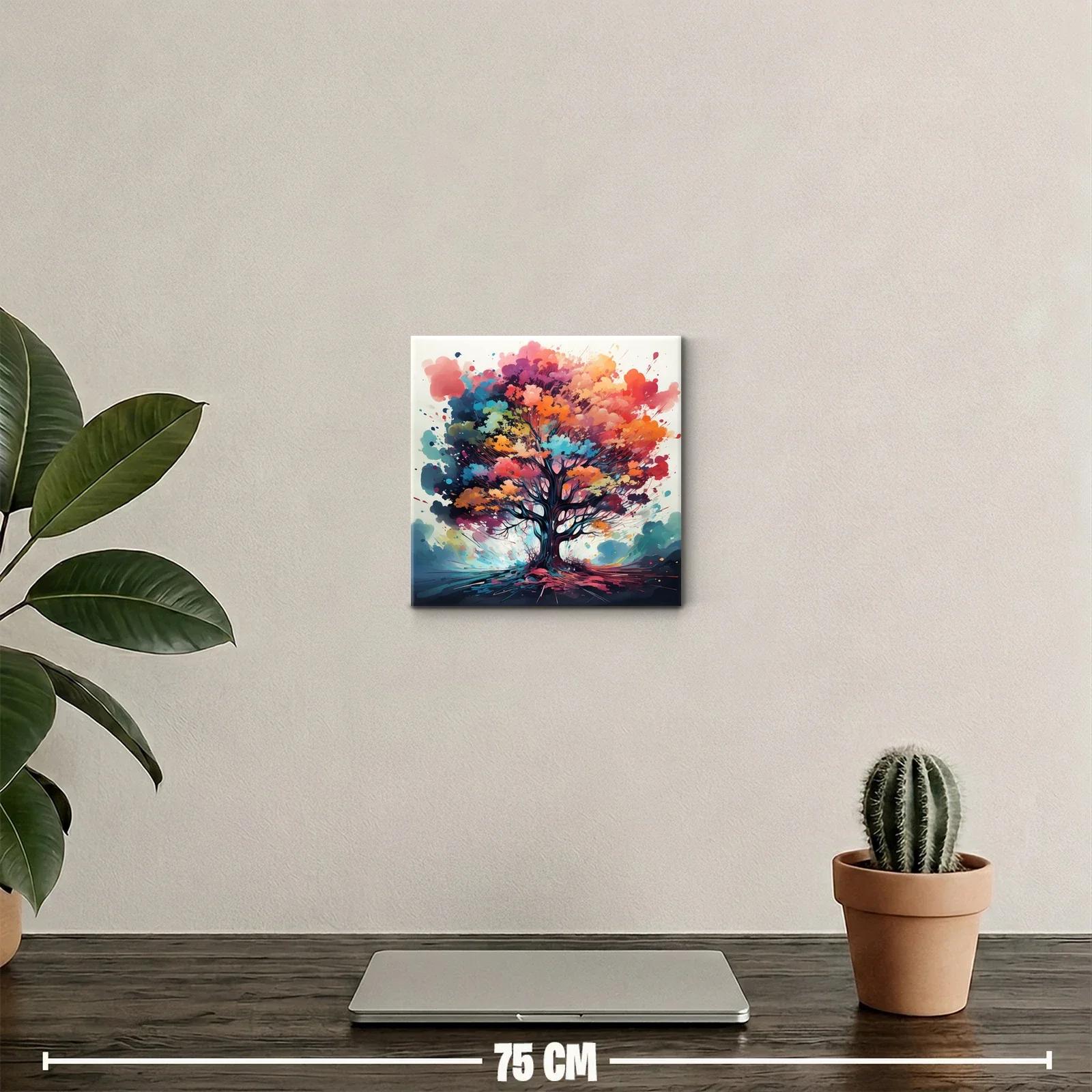 Árbol multicolor lleno de energía y vida para decorar espacios — miniatura 2