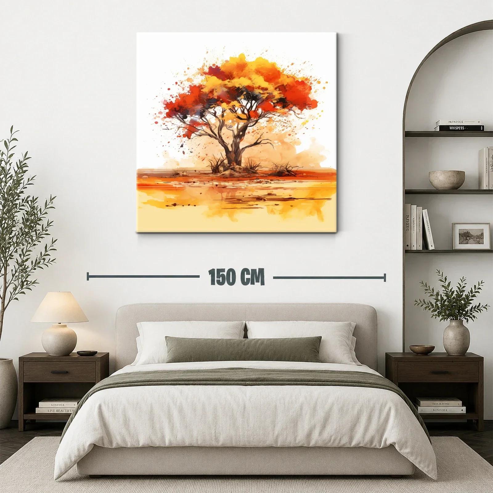 Árbol de otoño vibrante con tonos anaranjados y amarillos — miniatura 3