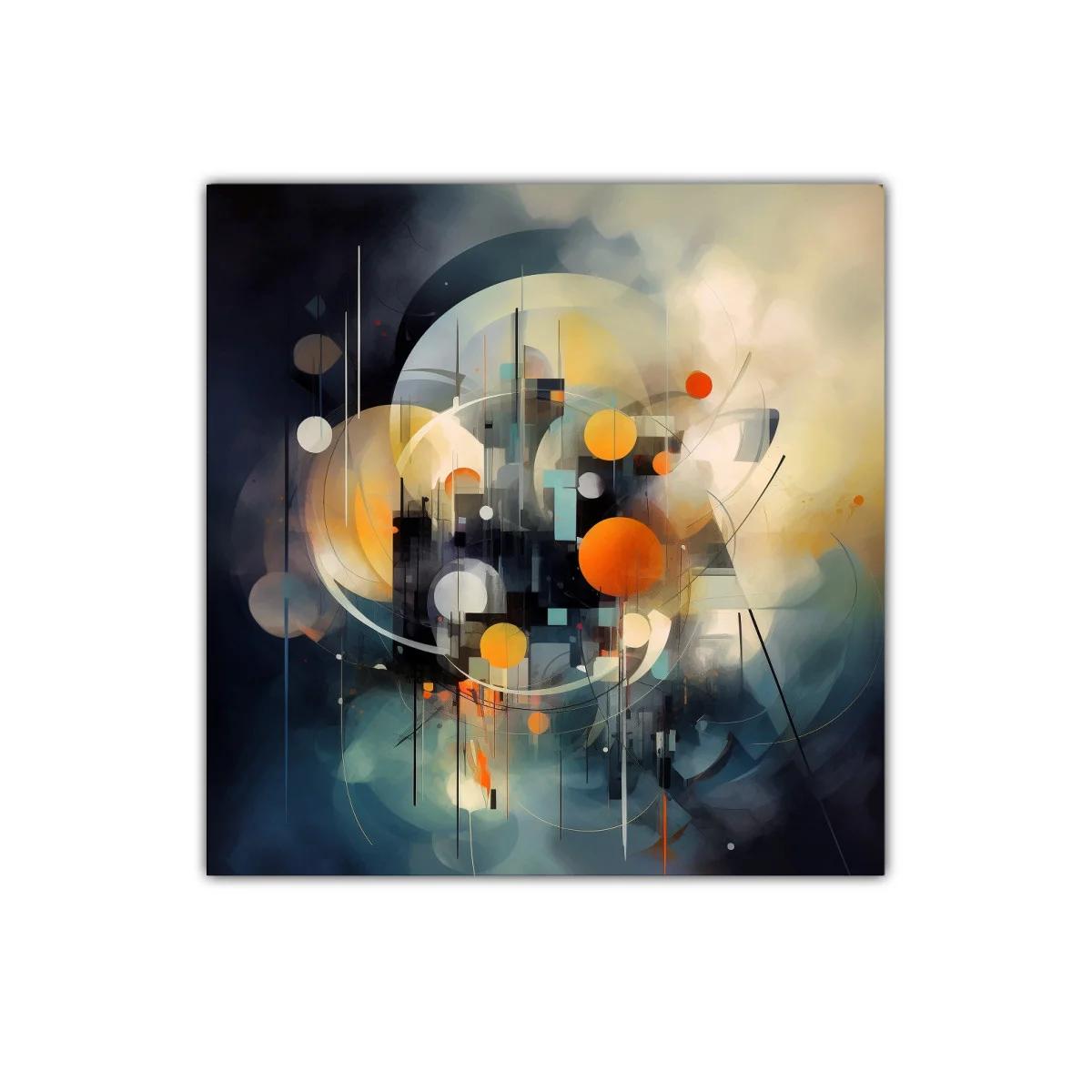 Cuadro abstracto con formas geométricas y colores vibrantes — imagen principal