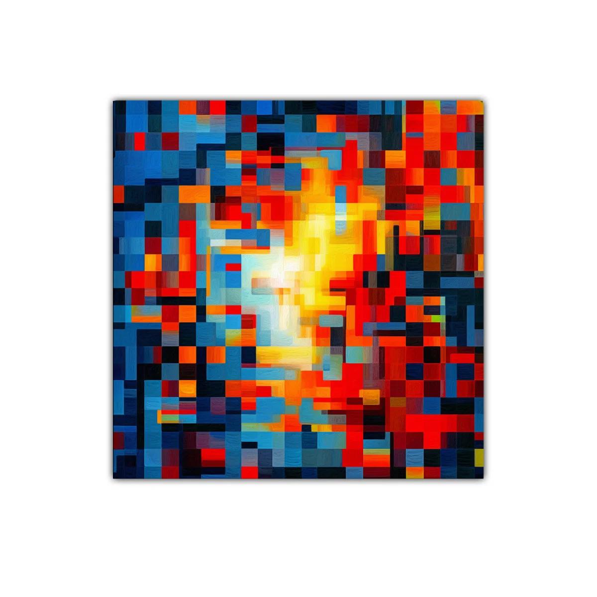 Cuadro abstracto vibrante con contraste de colores intensos — imagen principal