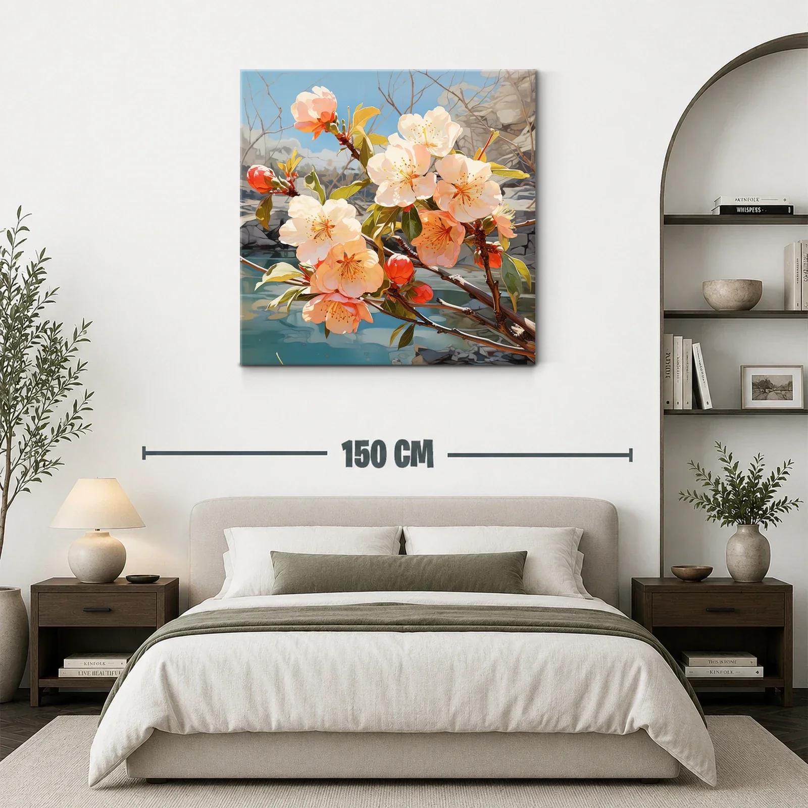 Ramo de flores delicadas en tonos cálidos y fondo natural — miniatura 3