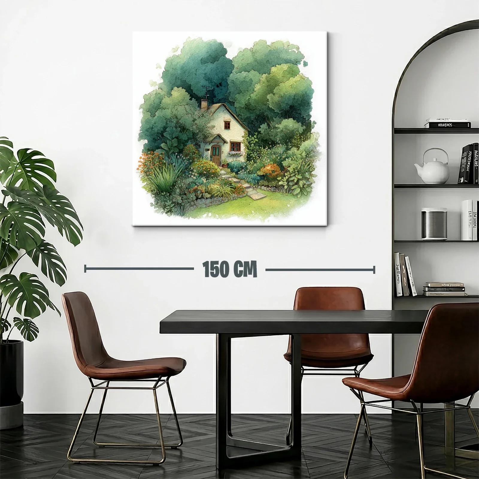 Paisaje de casa rural rodeada de jardín exuberante — miniatura 2