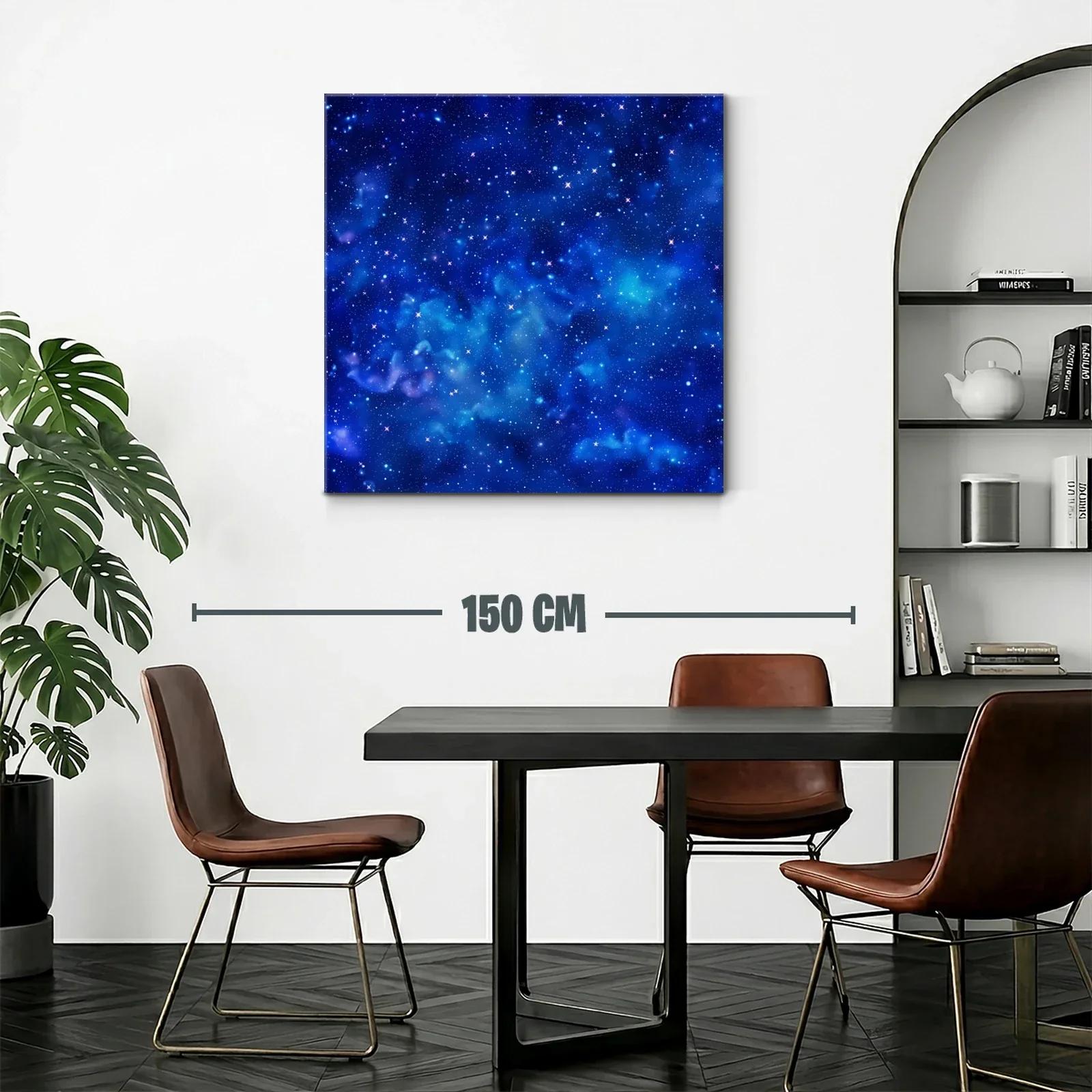 Cuadro cosmos estrellado con vibrantes tonos azules — miniatura 2