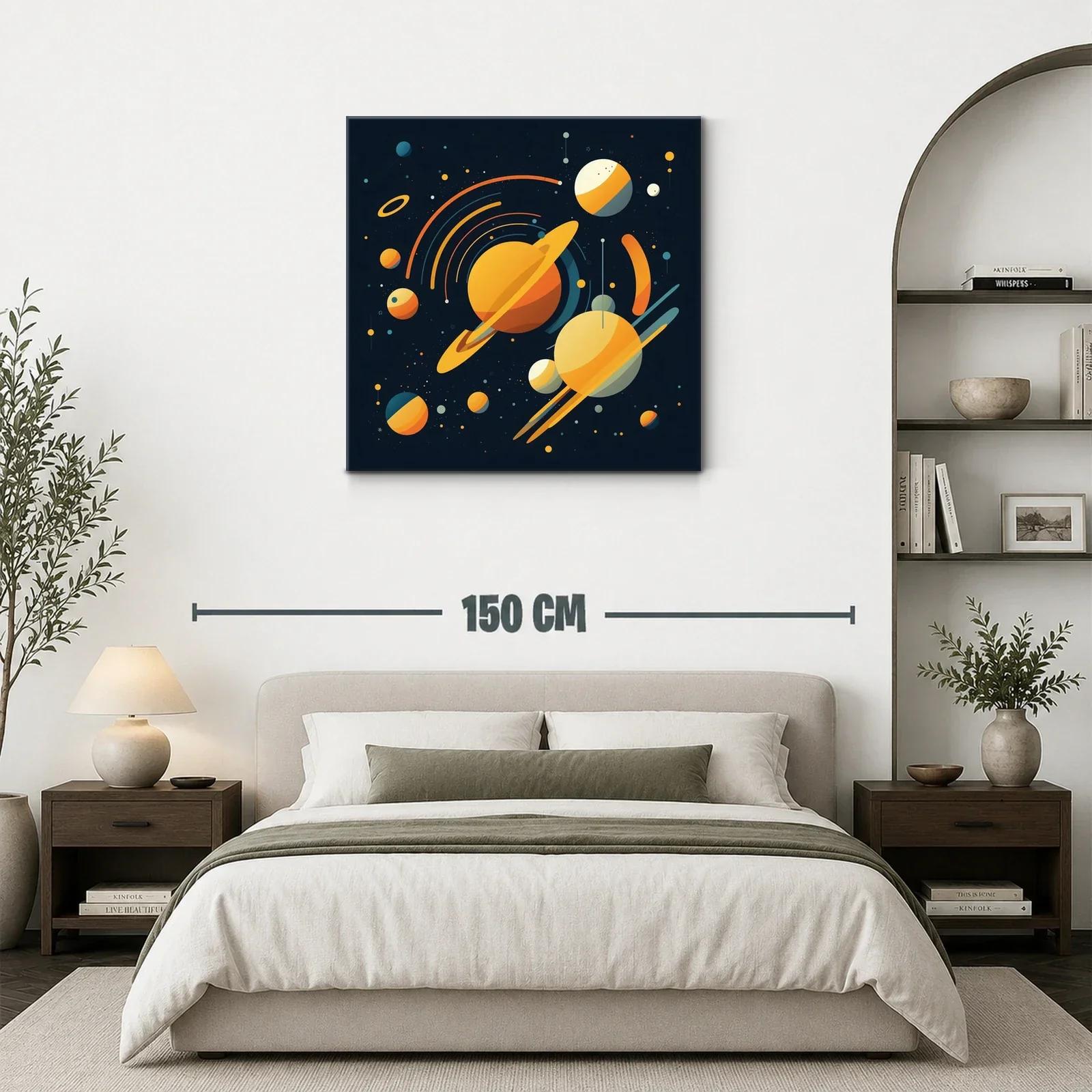 Composición abstracta de planetas en tonos cálidos — miniatura 3