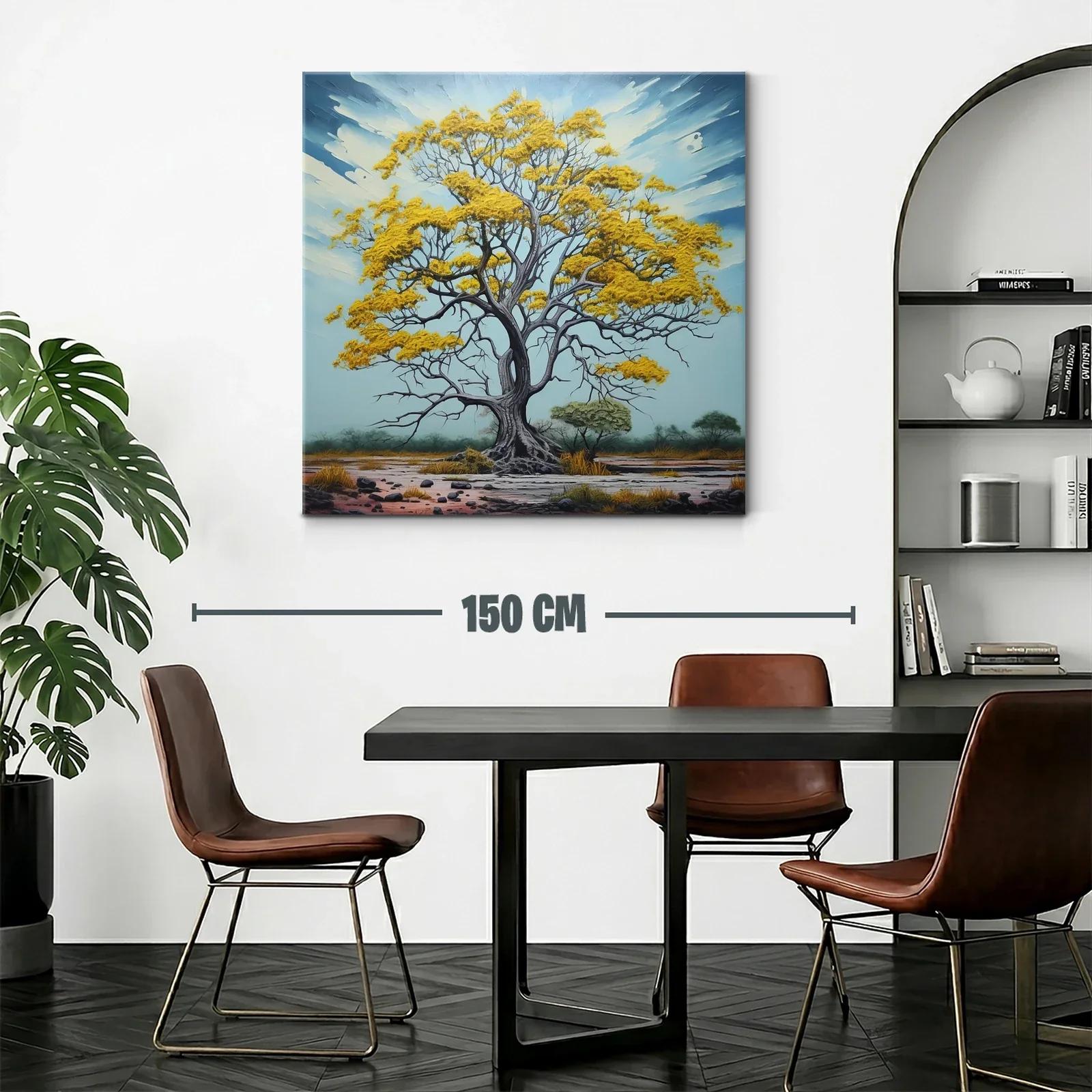 Árbol Dorado en Paisaje Sereno y Natural — miniatura 2