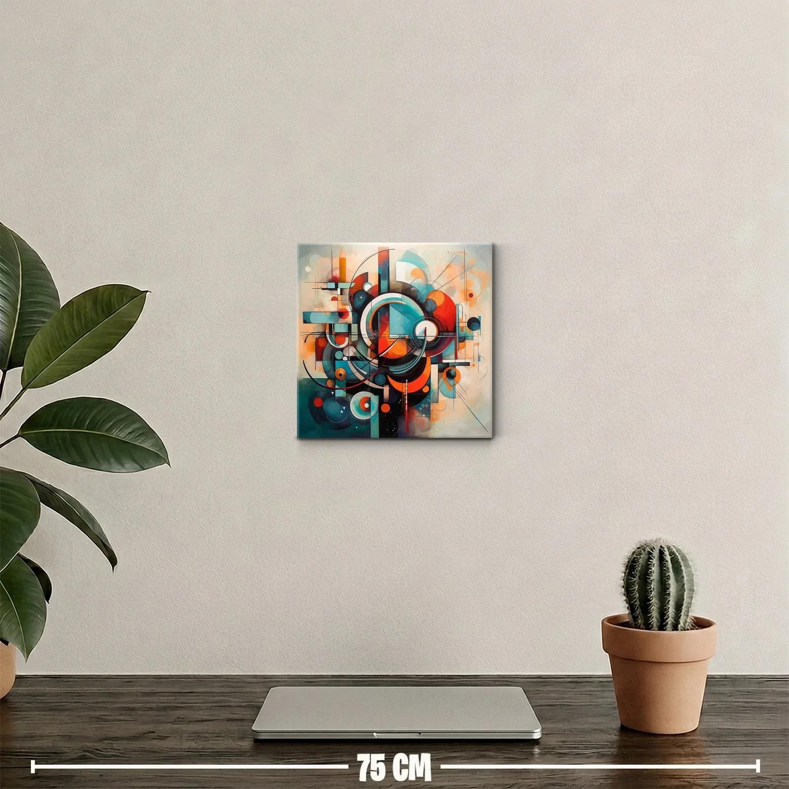 Composición abstracta con círculos y líneas en colores vivos — miniatura 2