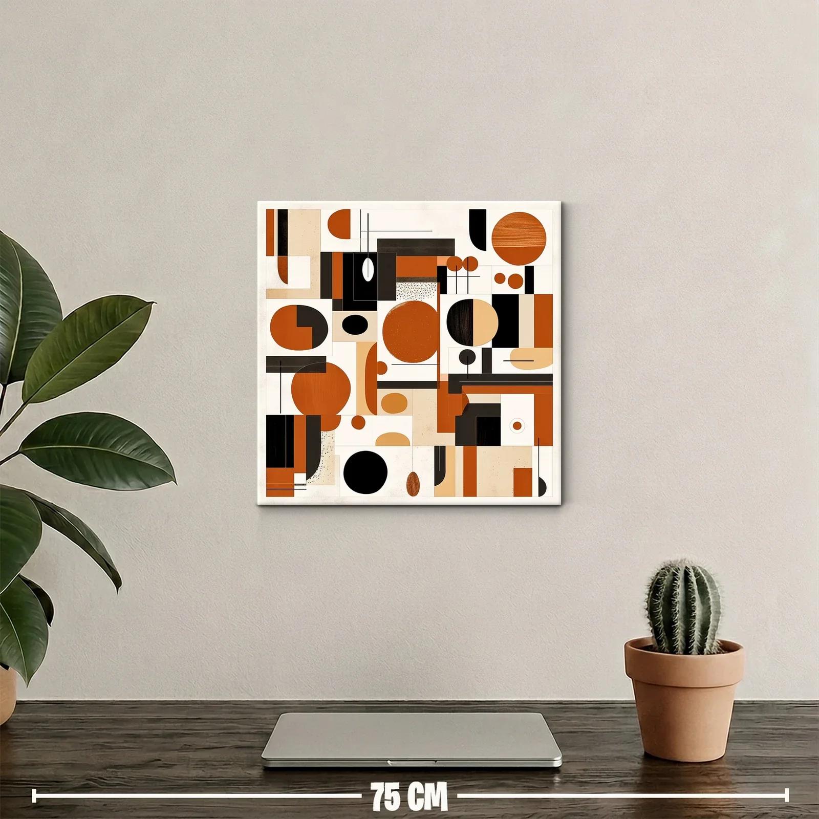 Composición geométrica con tonos terracota y negro — miniatura 2