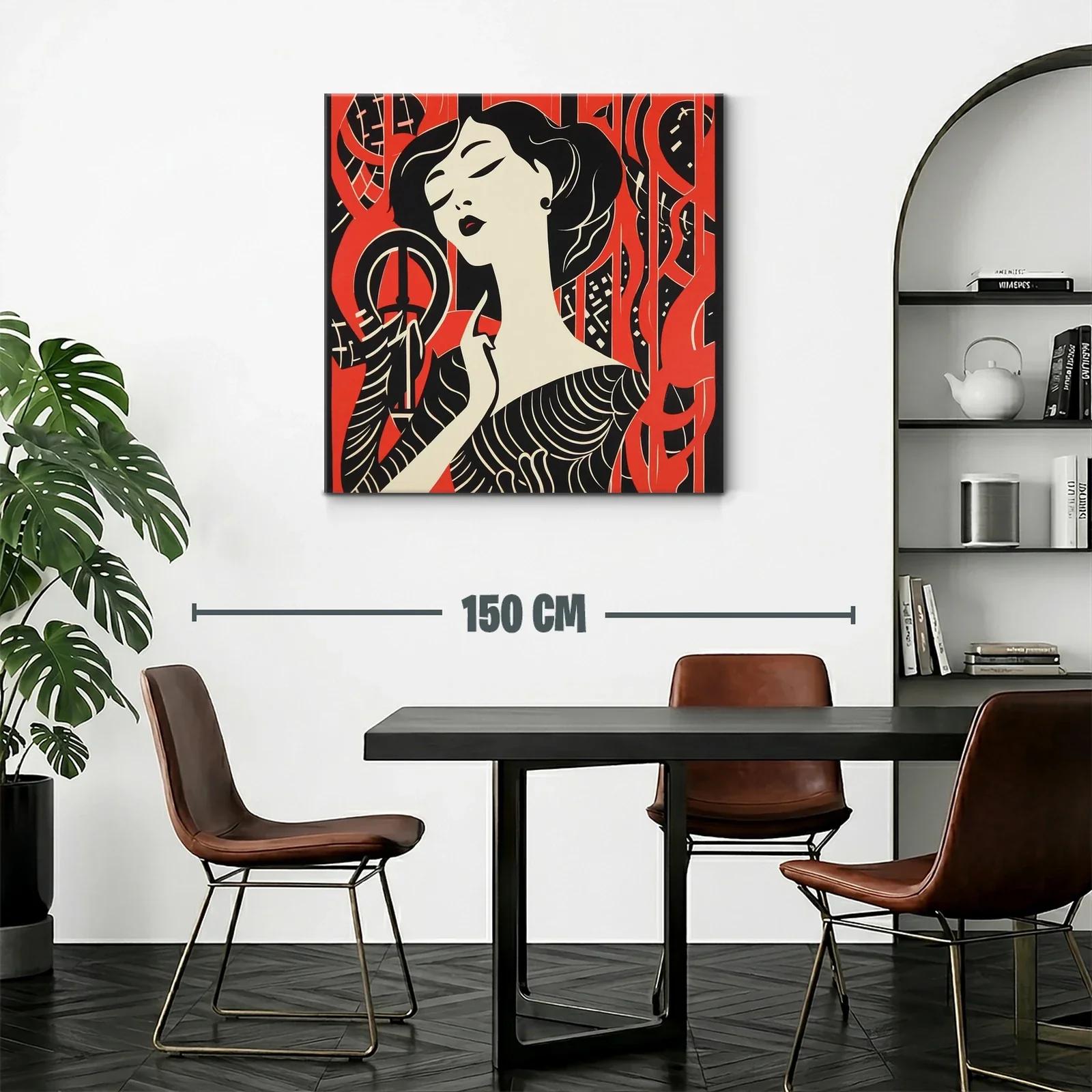 Retrato femenino en estilo art déco con contrastes intensos — miniatura 2