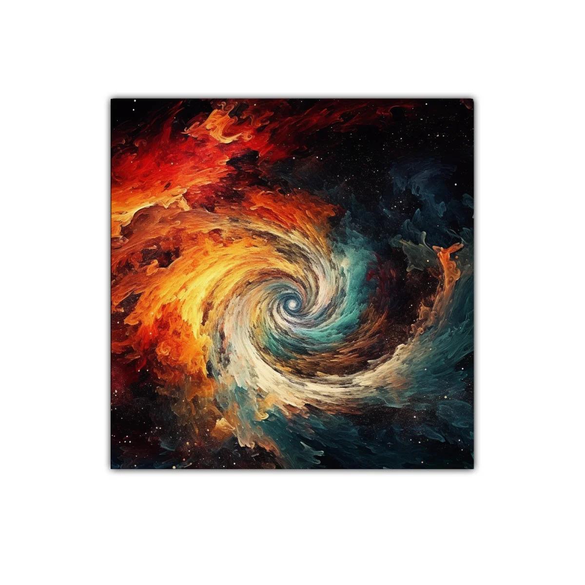 Explosión cósmica de energía y color en espiral vibrante