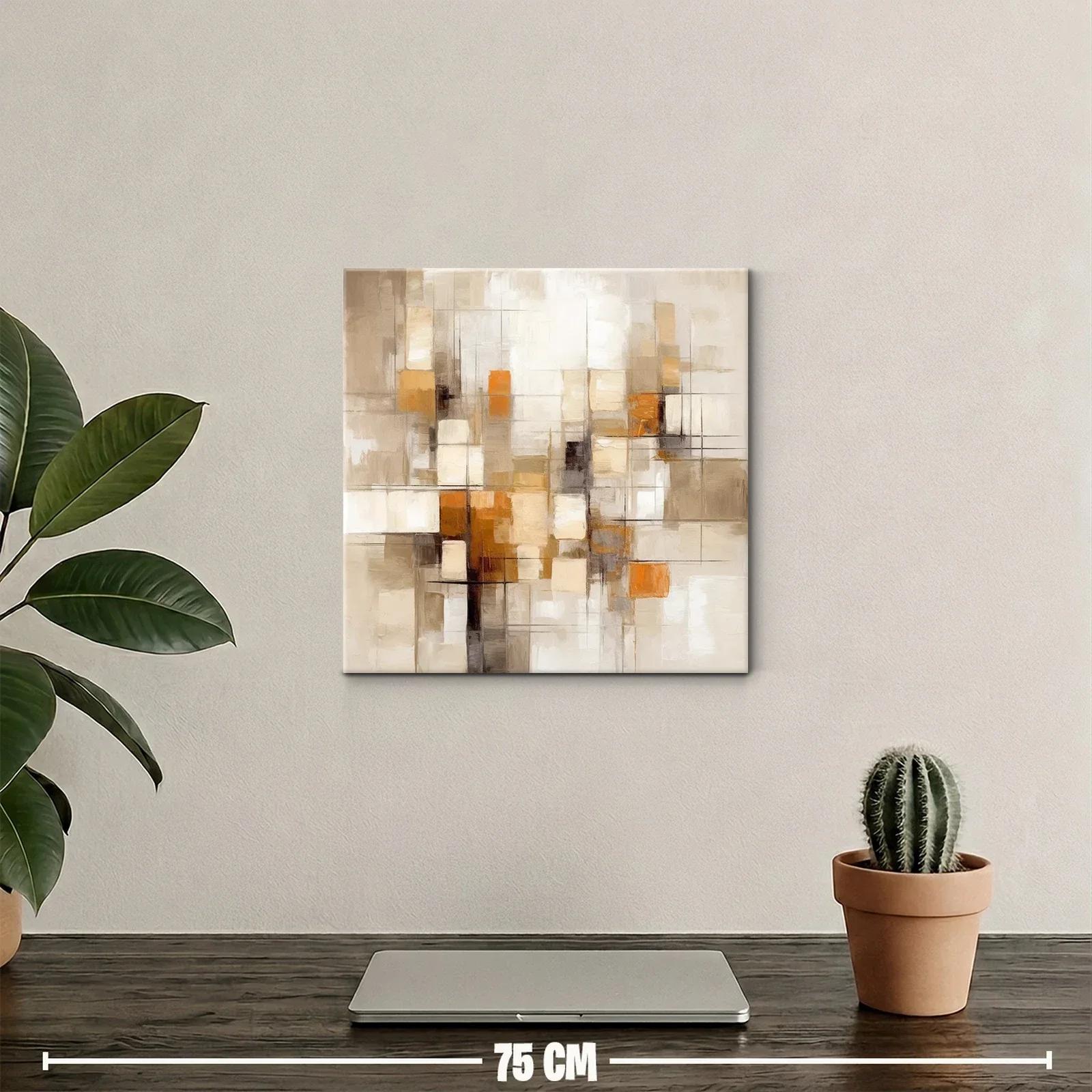 Composición abstracta cálida con formas geométricas — miniatura 2