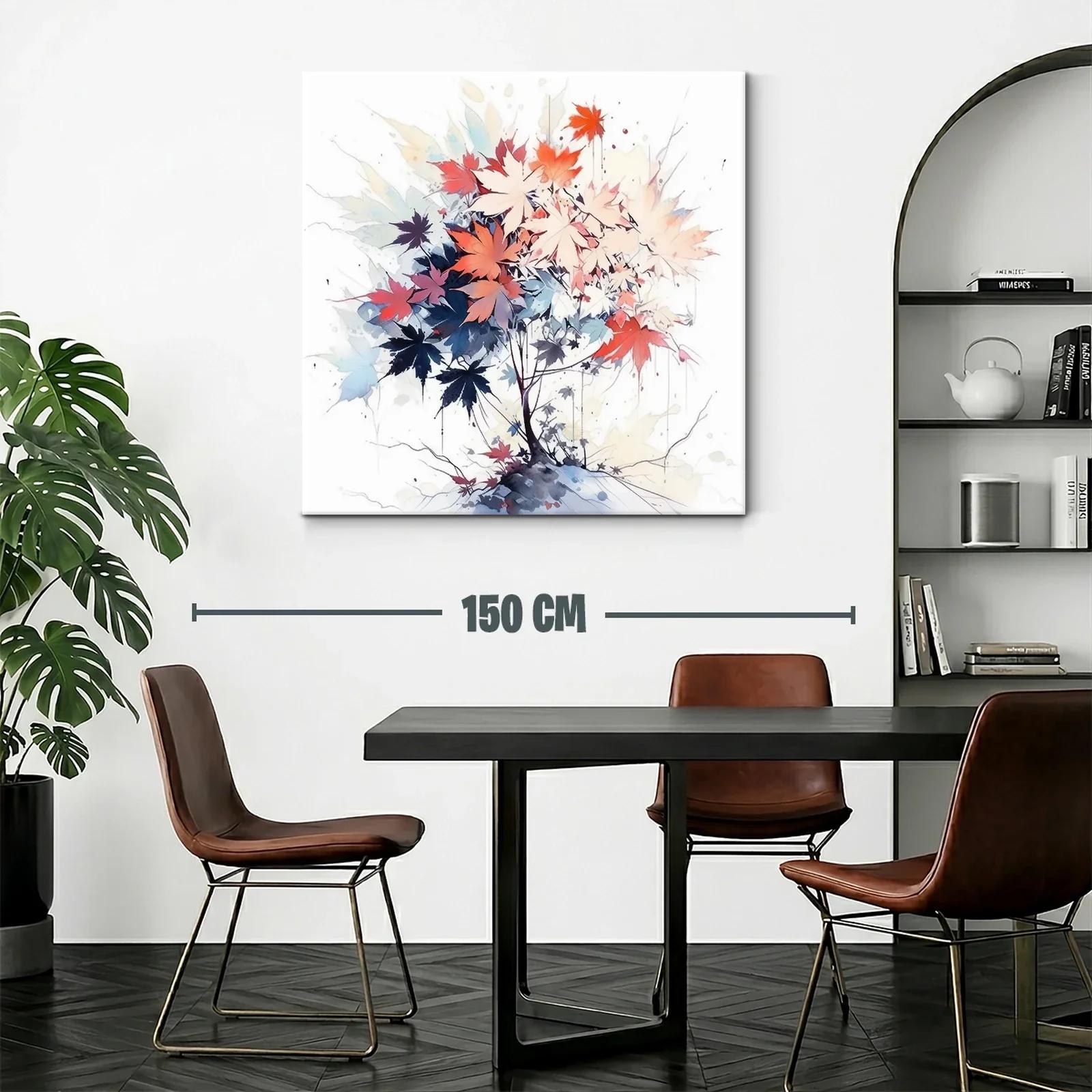Composición artística de hojas otoñales en tonos vivos — miniatura 2