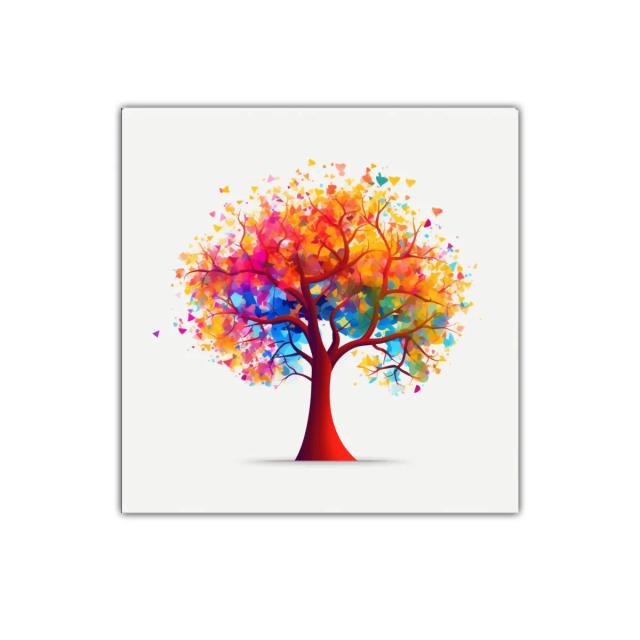 Árbol lleno de colores vivos y energía positiva