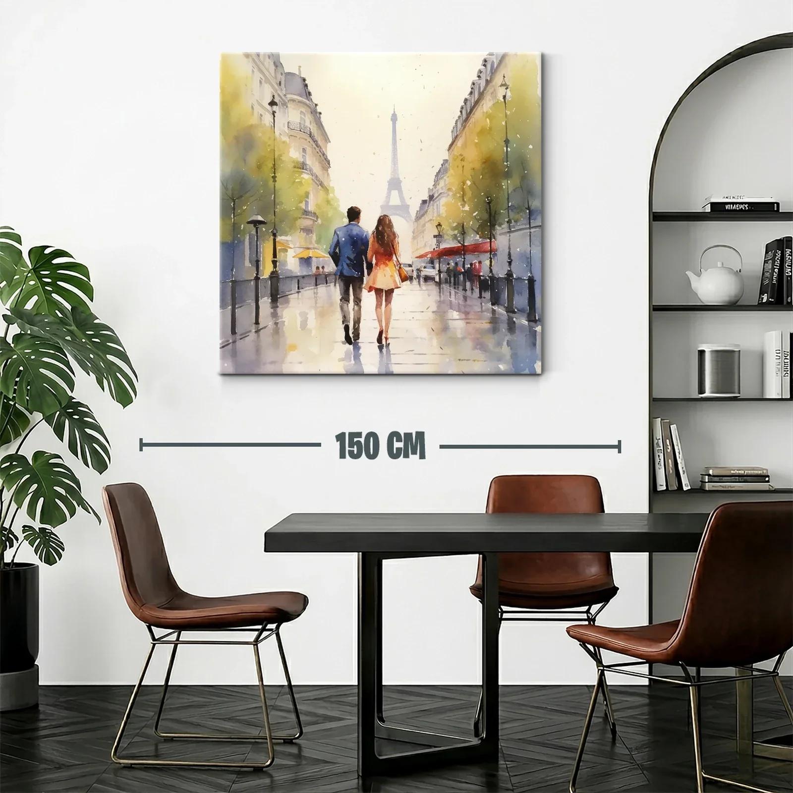Romántico paseo en París con vista a la Torre Eiffel — miniatura 2