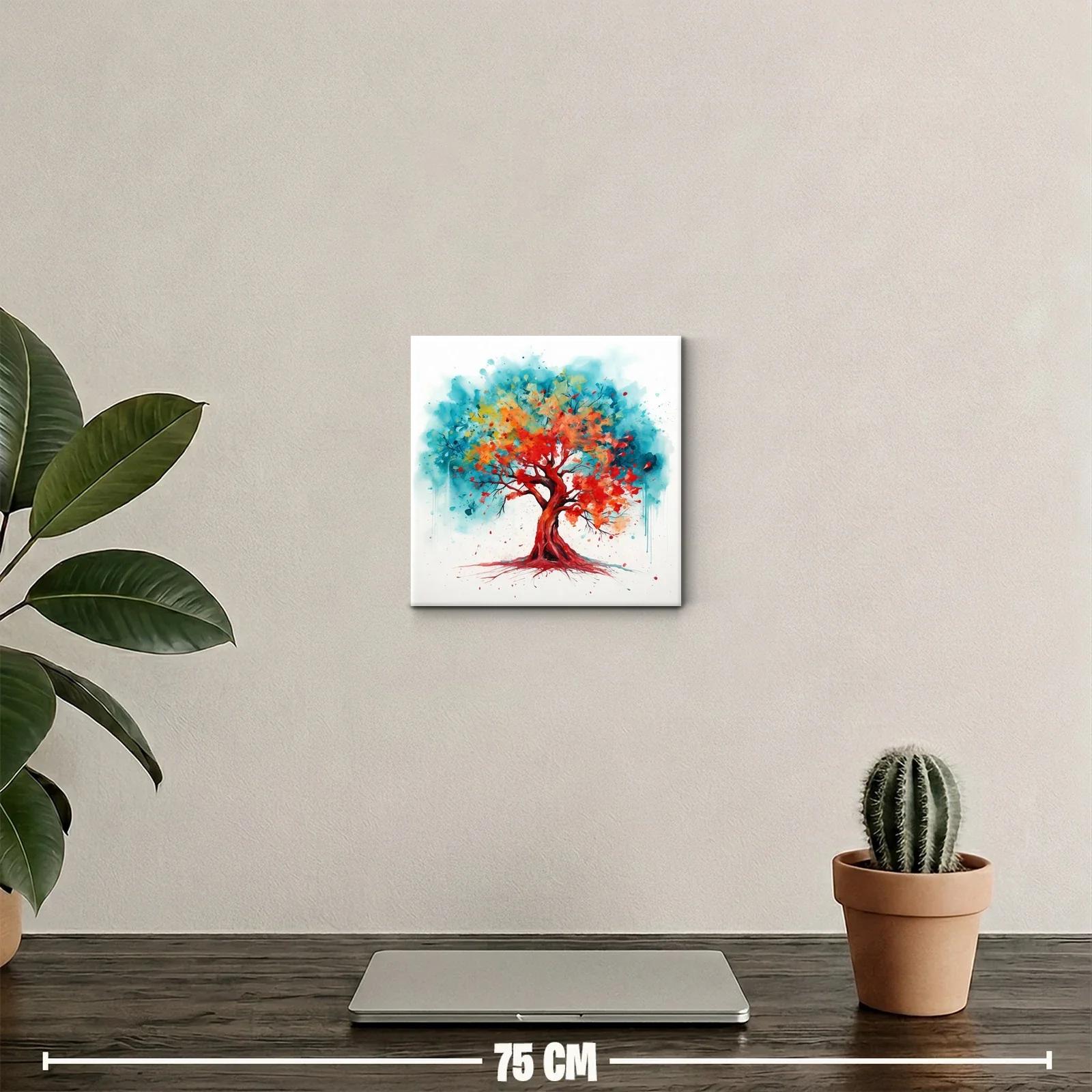 Árbol colorido con tonos vibrantes y energía dinámica — miniatura 2