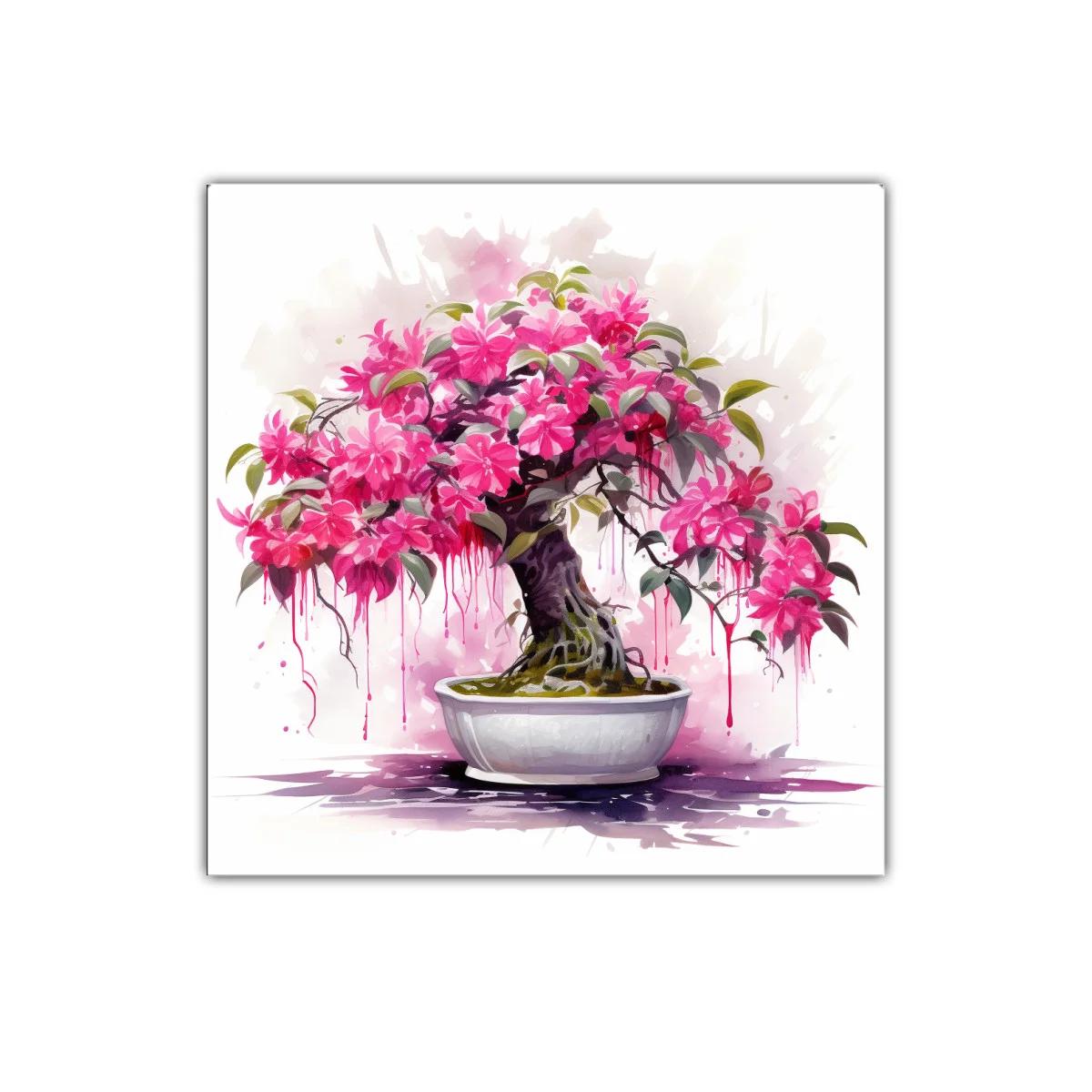 Bonsái florecido en tonos vibrantes y delicados — imagen principal