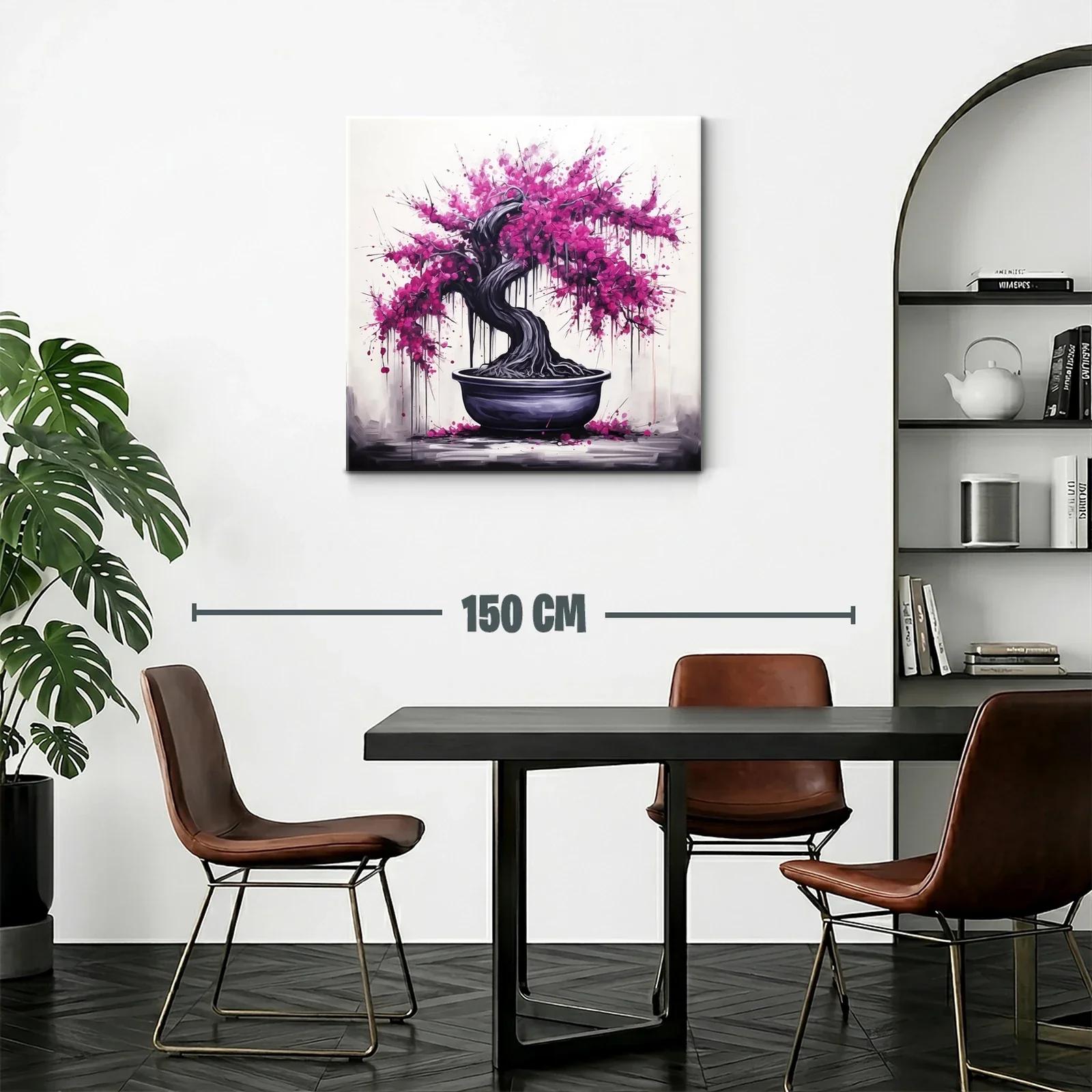 Bonsái con flores rosas intensas para un toque zen — miniatura 2