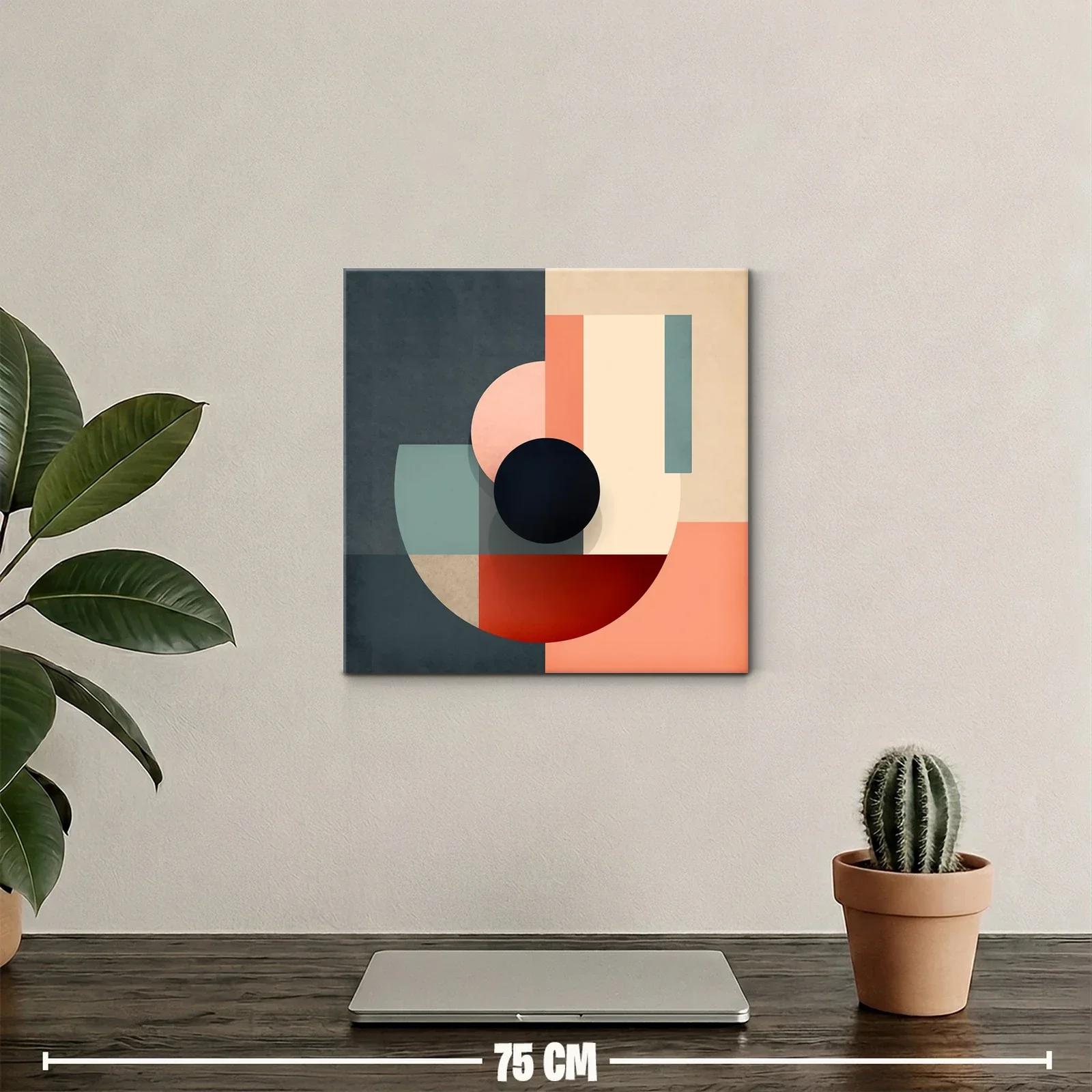 Composición geométrica en tonos tierra y negro elegante — miniatura 2
