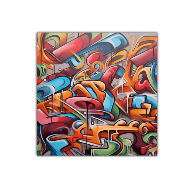 Explosión de colores vibrantes en arte urbano expresivo