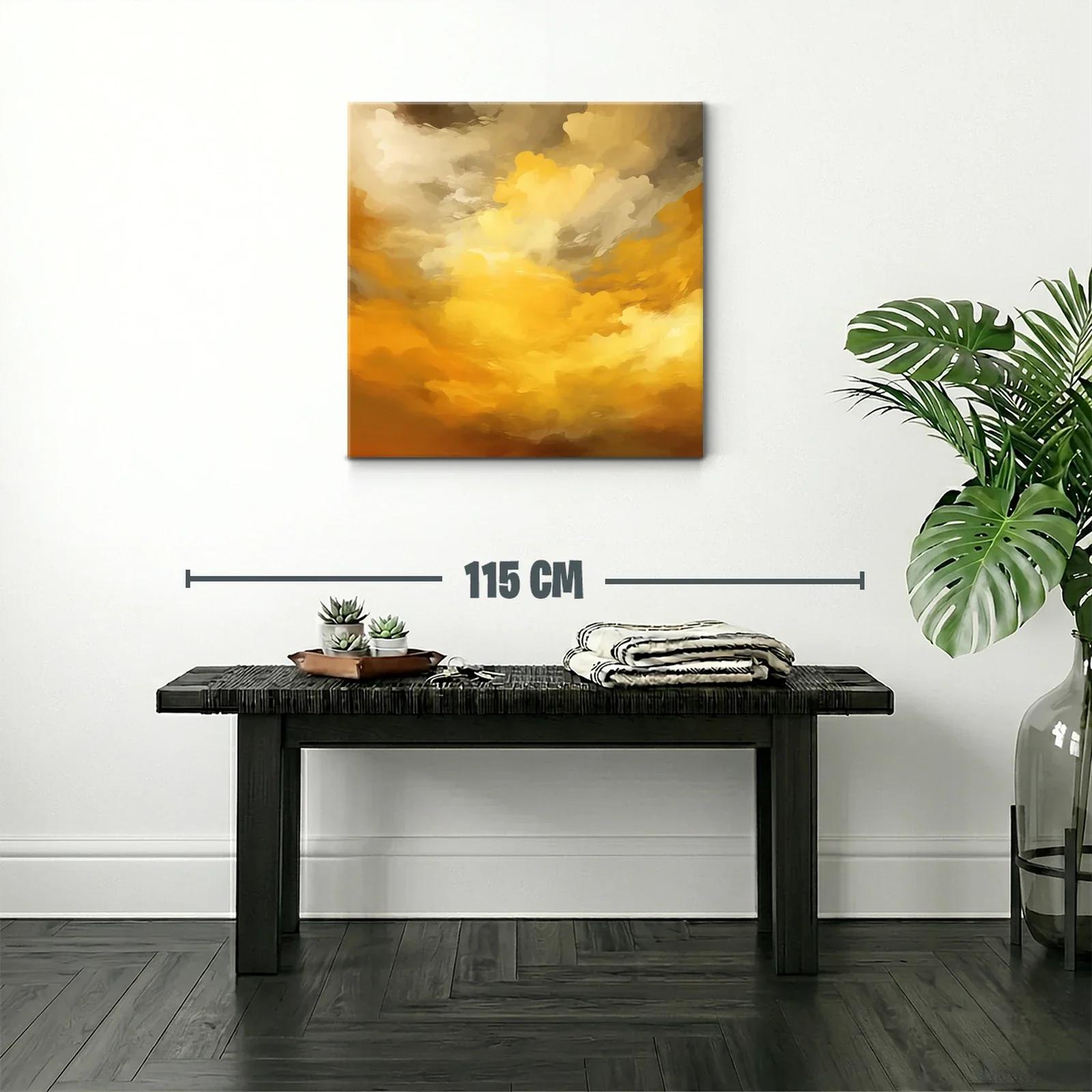 Atardecer dorado con nubes en movimiento y luz cálida — miniatura 2