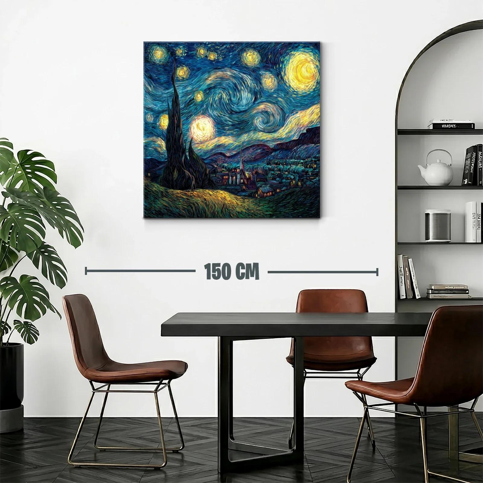 Noche estrellada con cielo vibrante y paisaje nocturno — miniatura 2