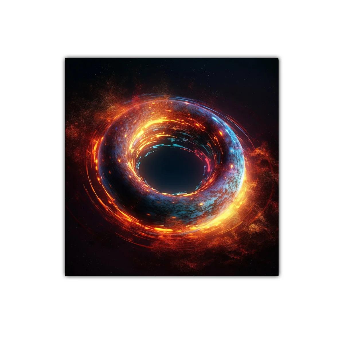 Explosión de energía cósmica en espiral vibrante