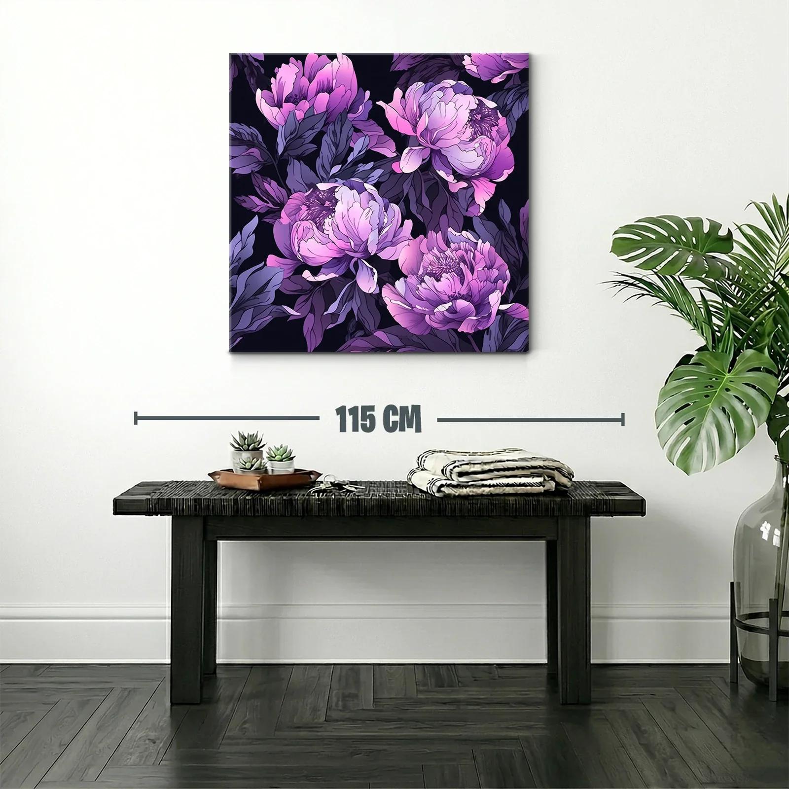 Flores violetas en un fondo oscuro elegante — miniatura 2