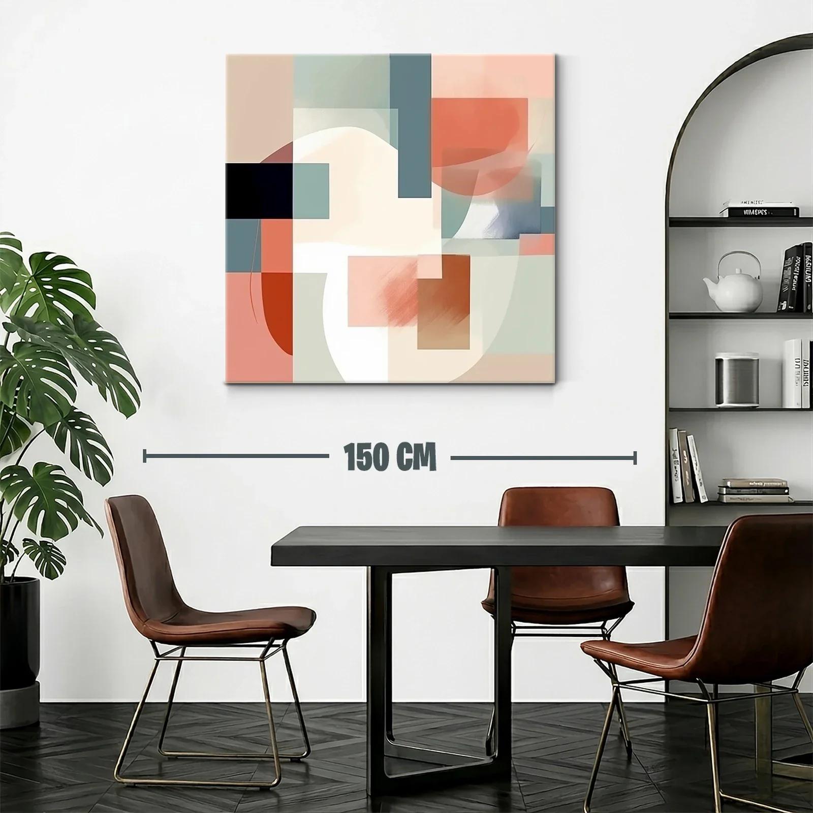 Composición abstracta con tonos cálidos y formas geométricas — miniatura 2