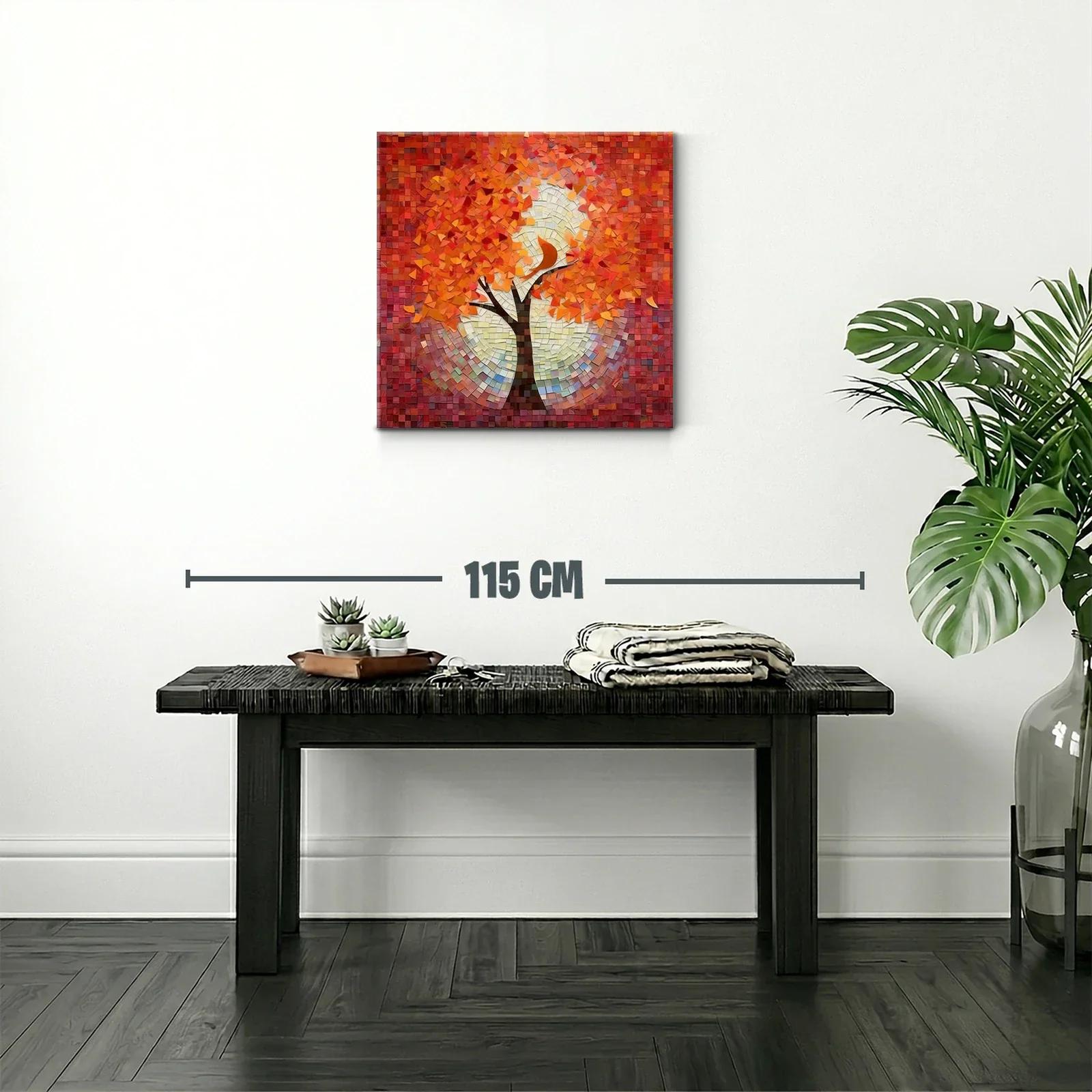 Árbol en tonos cálidos con fondo vibrante y abstracto — miniatura 2