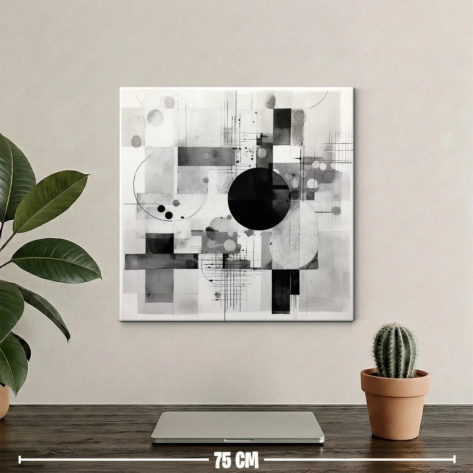Composición geométrica en blanco negro y grises — miniatura 2