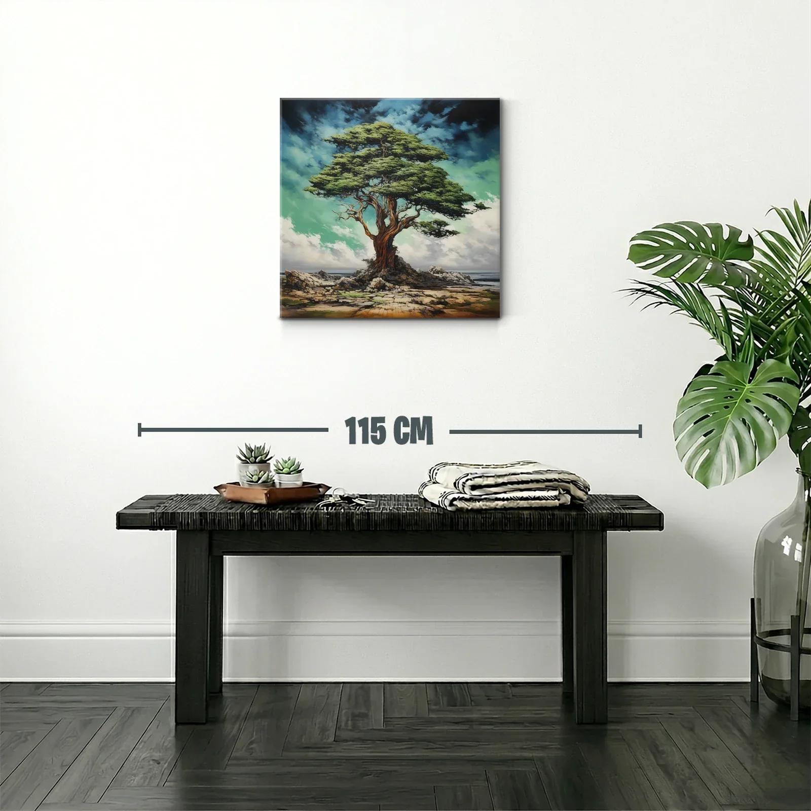 Impresionante árbol solitario en paisaje costero natural — miniatura 2