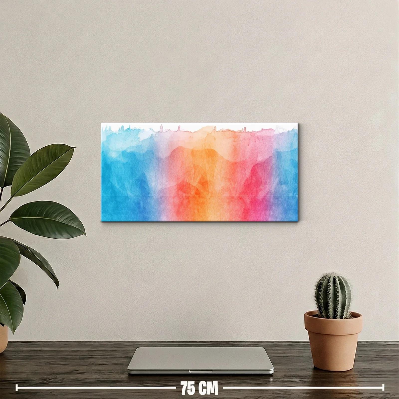 Cuadro mancha abstracta en degradado con textura traslúcida — miniatura 2