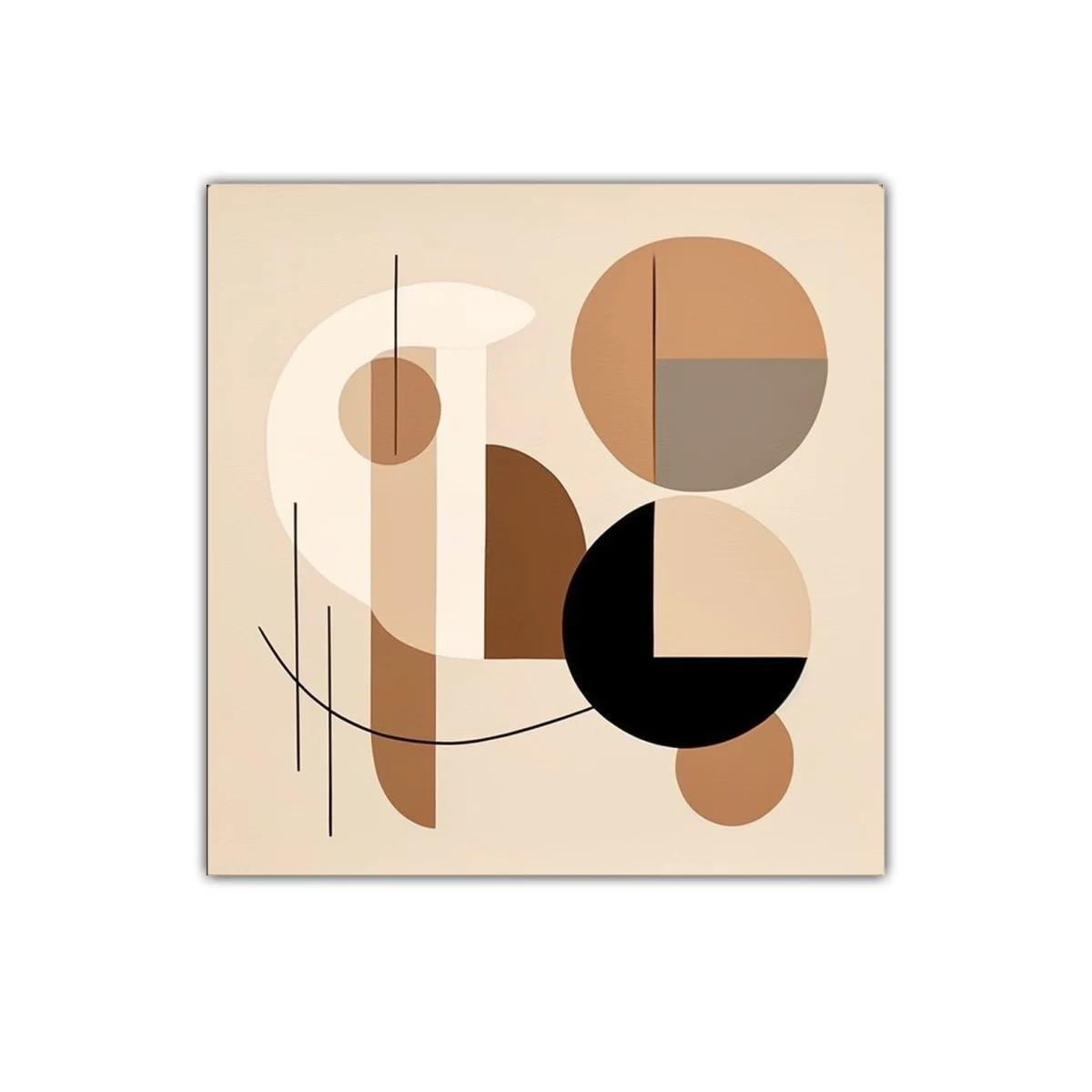Composición geométrica en tonos tierra y negro — imagen principal