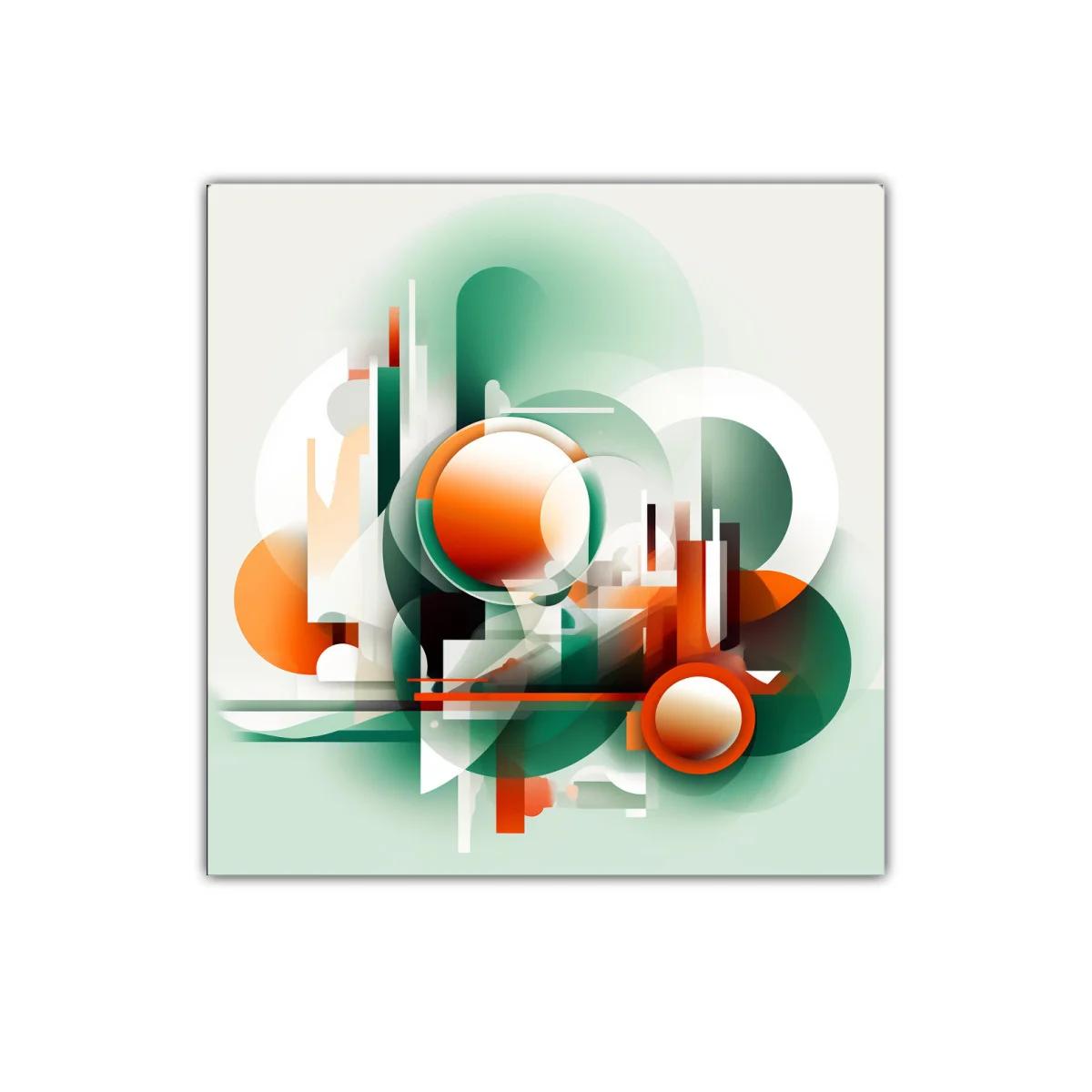 Composición abstracta con formas geométricas vibrantes
