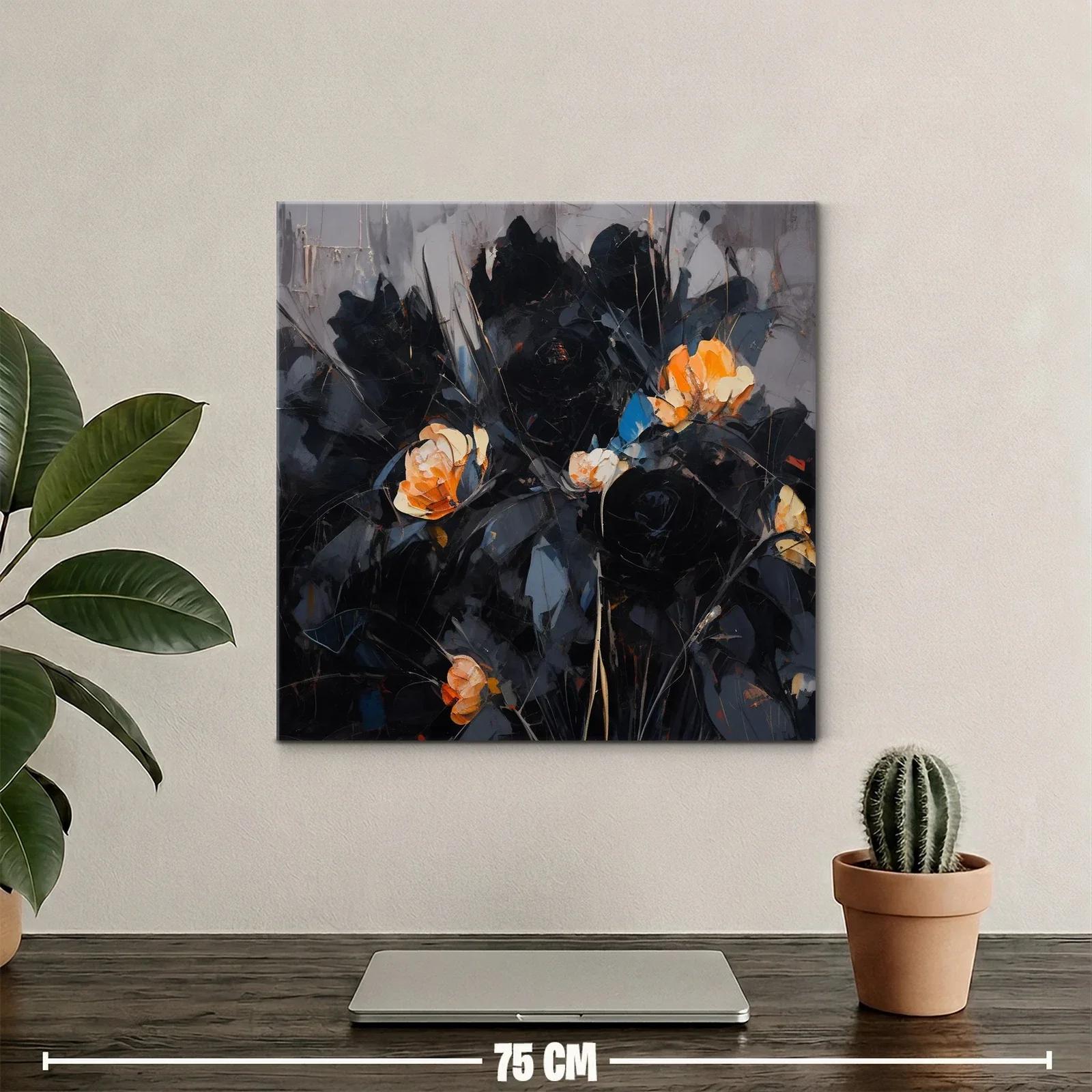Elegancia floral en tonos oscuros con toques cálidos — miniatura 2