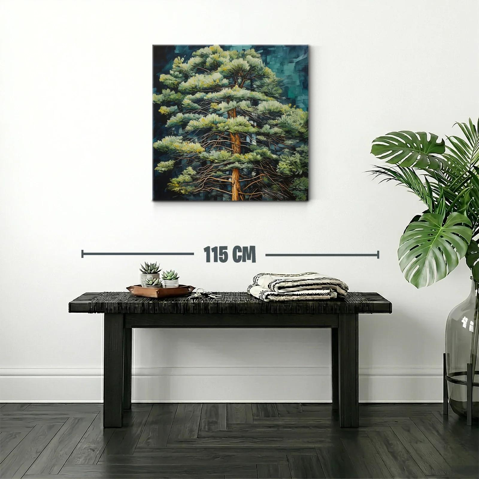 Nombre Sereno de un Árbol en Verde y Azul Profundo — miniatura 2