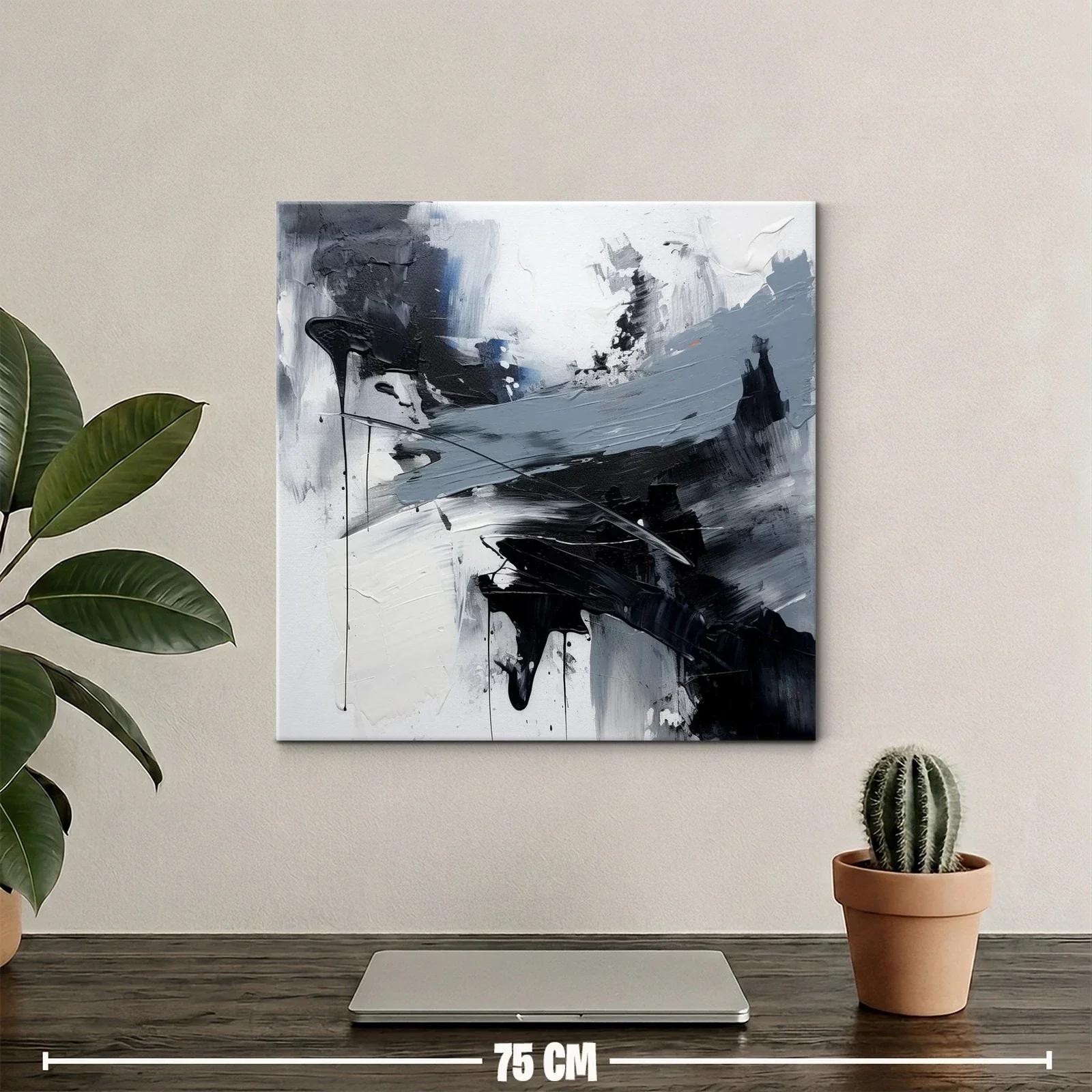 Composición abstracta en tonos grises y negros — miniatura 2