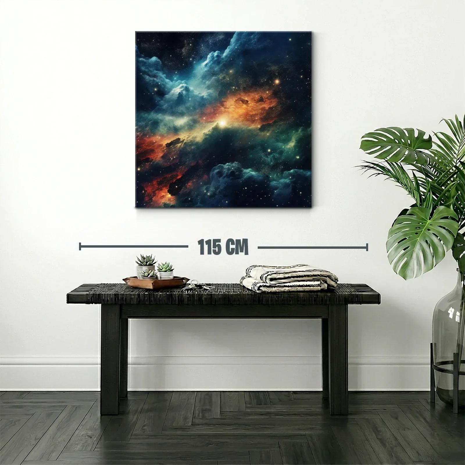 Nebulosa Cósmica en Tonos Profundos y Vibrantes — miniatura 2