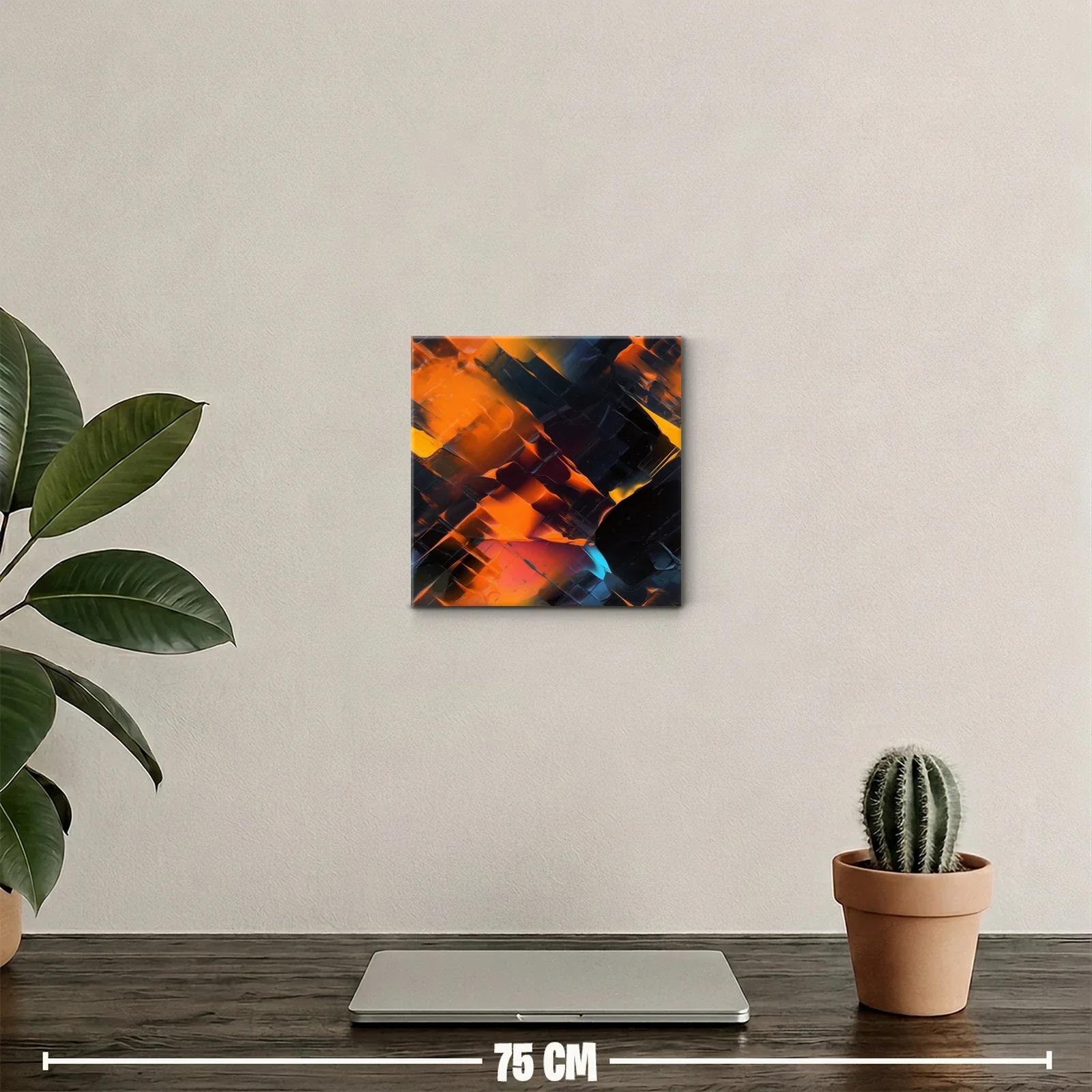 Abstracción vibrante en tonos cálidos y oscuros — miniatura 2
