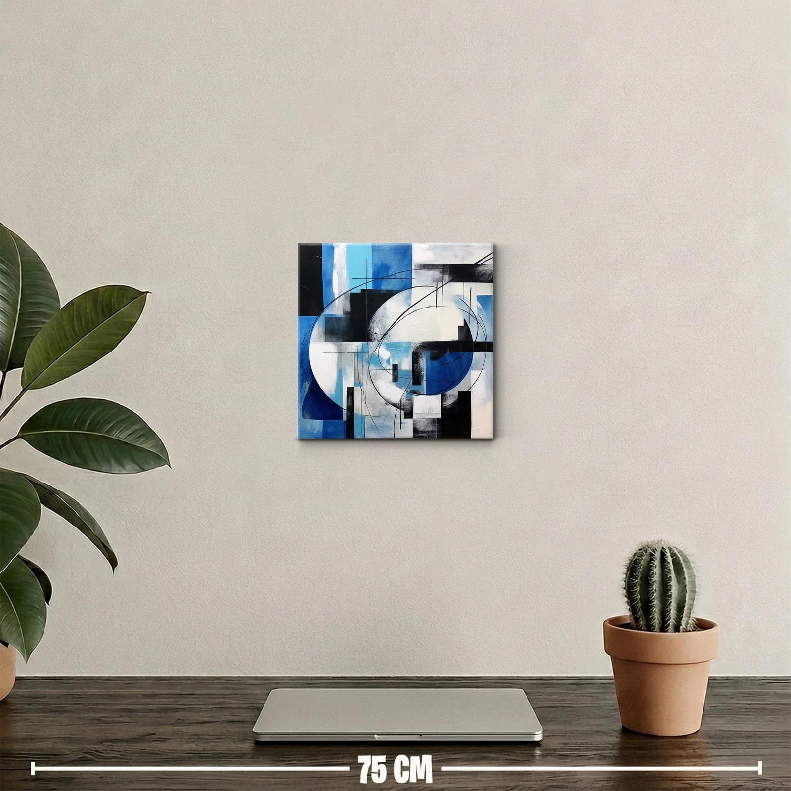 Composición abstracta en tonos azules y negros — miniatura 2