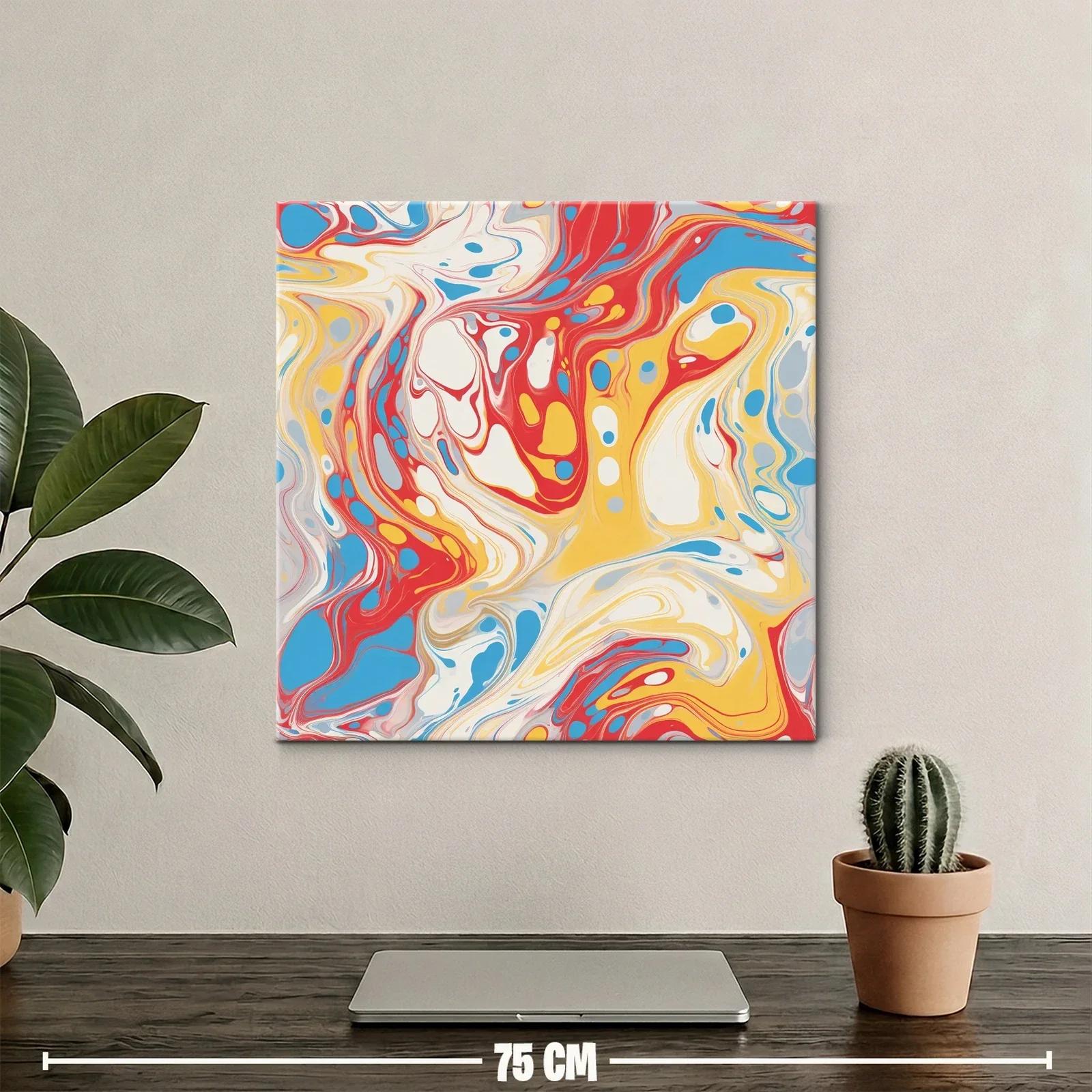 Diseño vibrante con remolinos en tonos rojo azul y amarillo — miniatura 2
