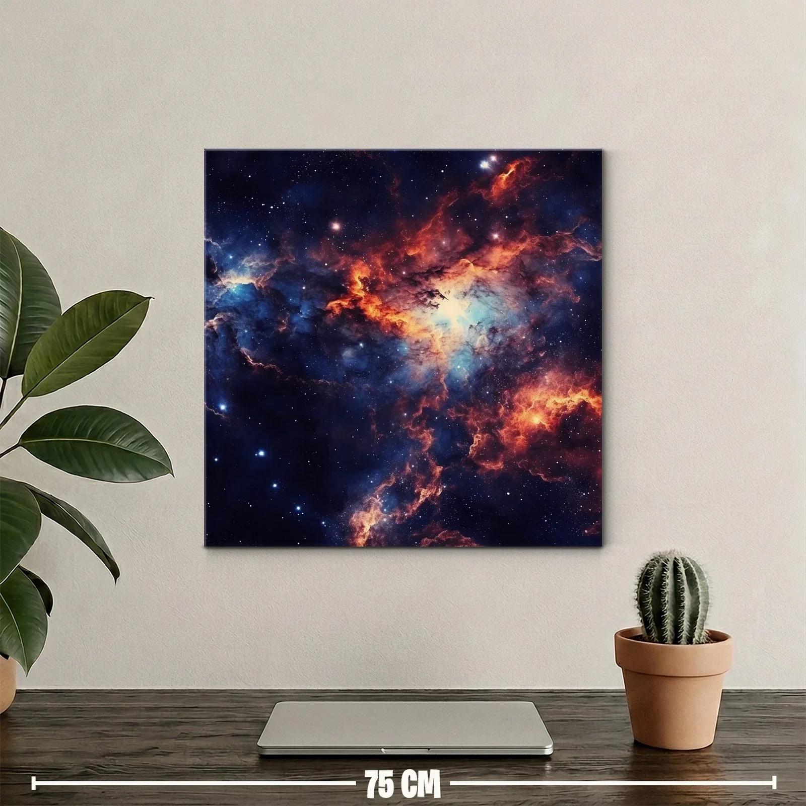 Nebulosa cósmica con vibrantes tonos de azul y naranja — miniatura 2
