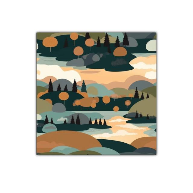 Paisaje abstracto con tonos cálidos y contrastes suaves