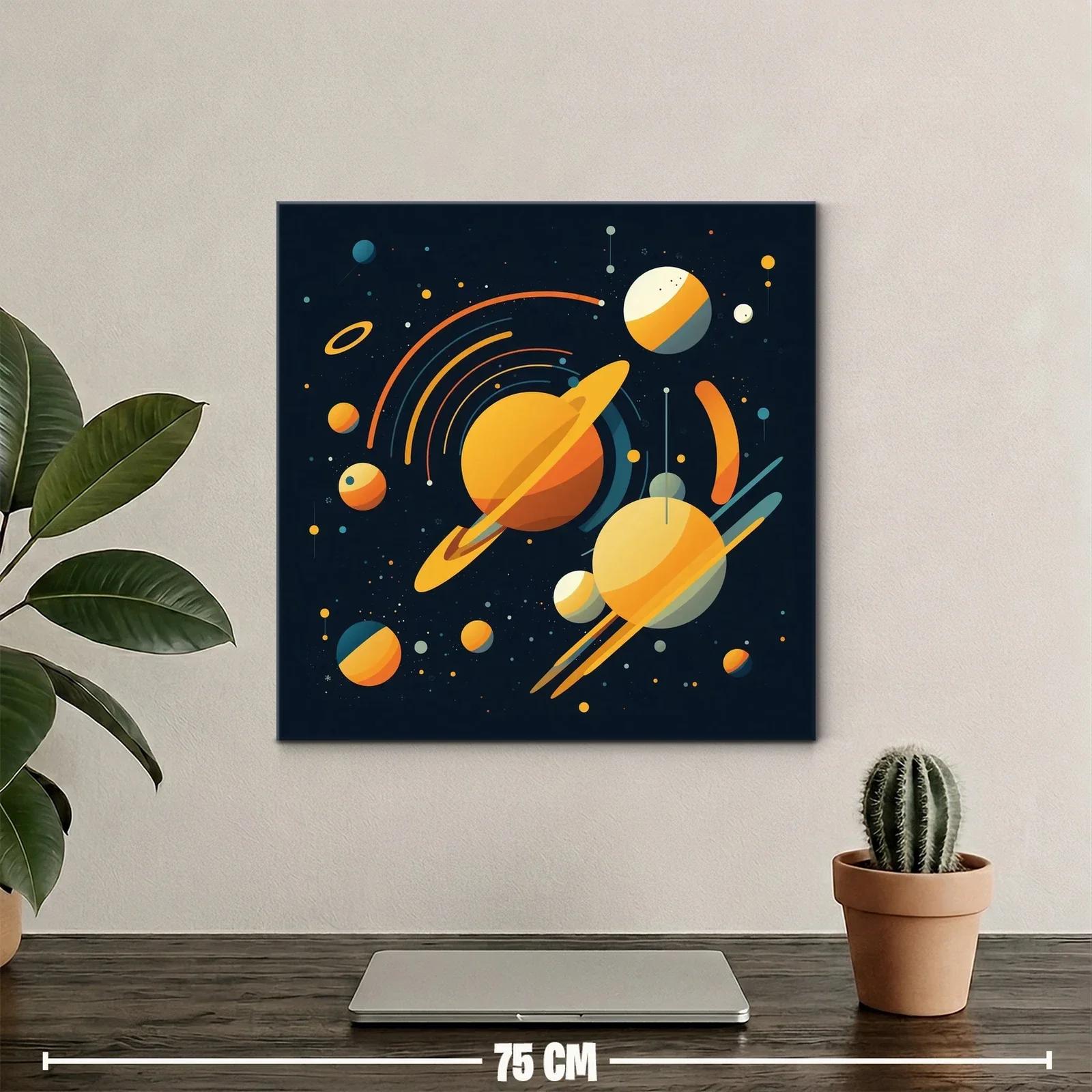 Composición abstracta de planetas en tonos cálidos — miniatura 2