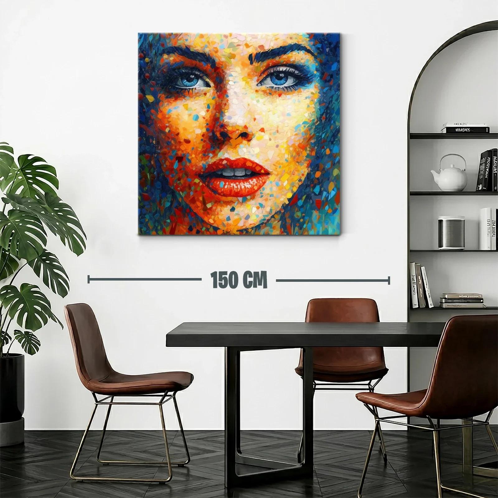 Retrato vibrante de rostro femenino con mirada intensa — miniatura 2